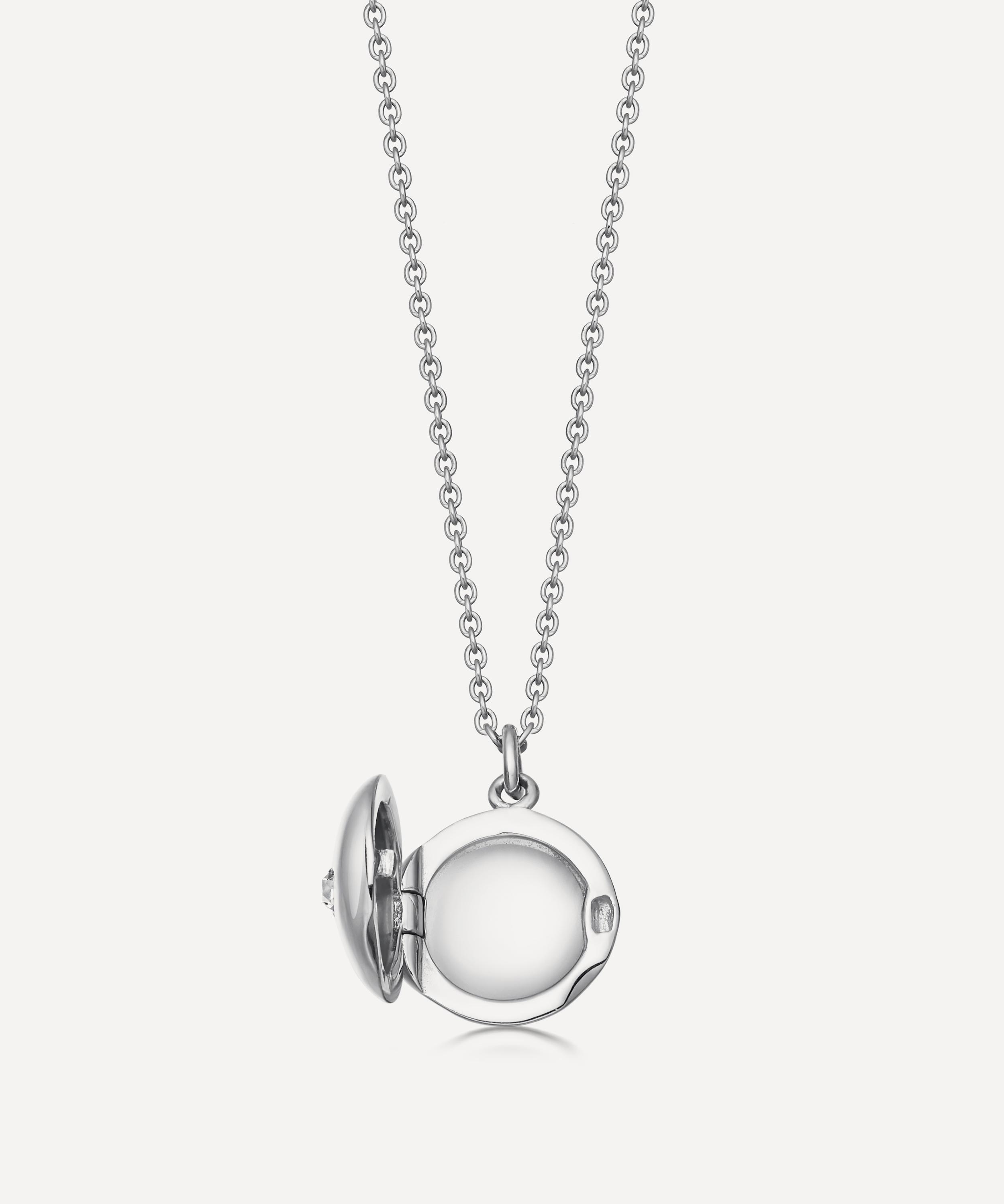 Astley Clarke - Sterling Silver Biography Mini Locket Necklace image number 2
