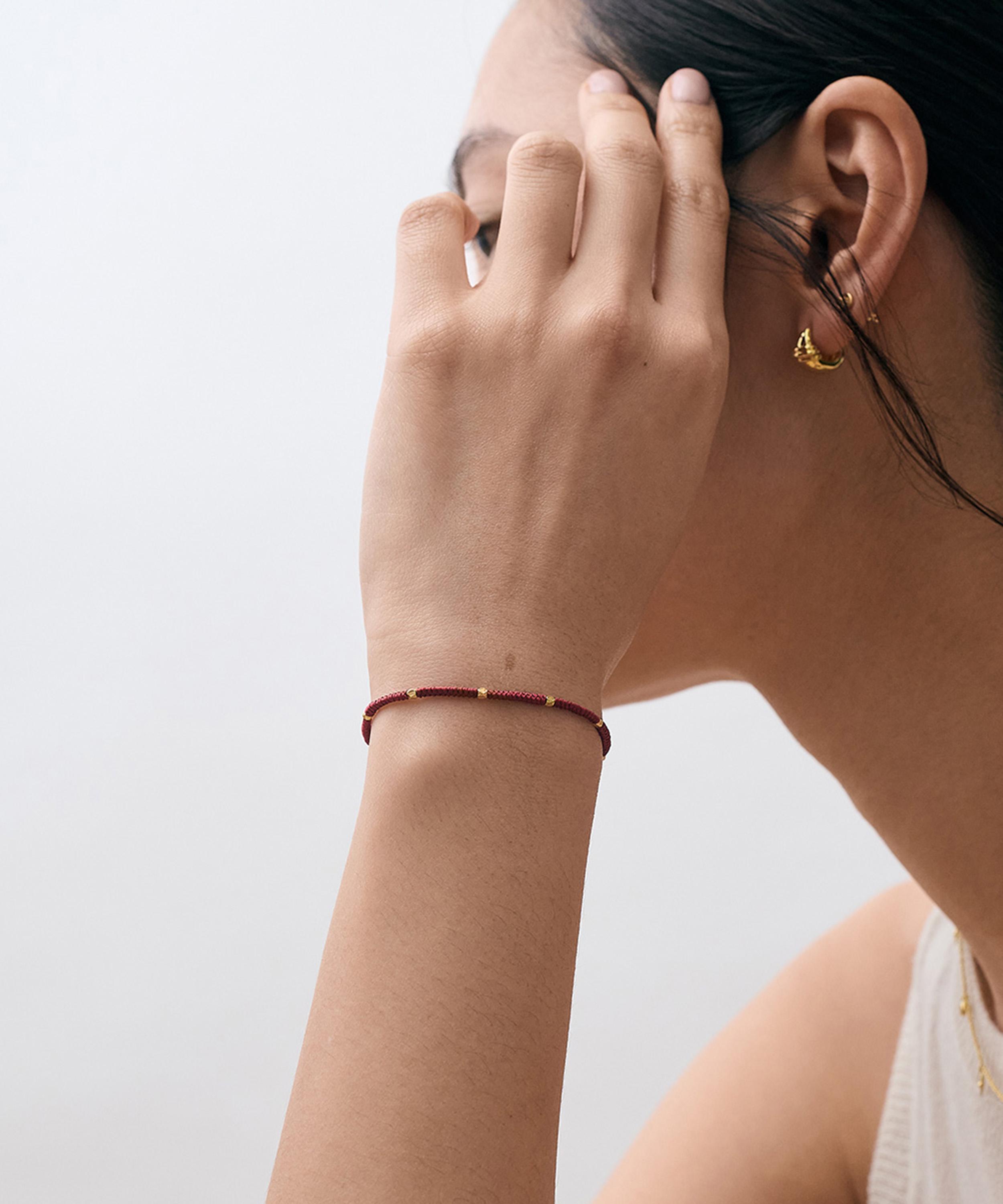 Astley Clarke - 18ct Gold-Plated Vermeil Silver Biography Protection Woven Bracelet image number 1