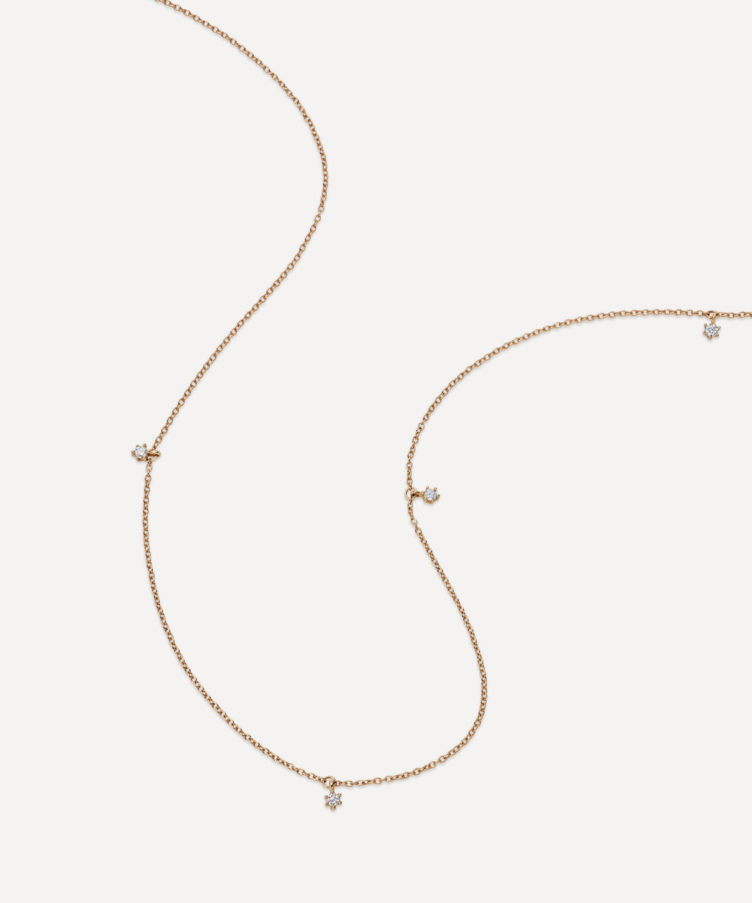 Astley Clarke - 14ct Gold Diamond Station Necklace image number 2