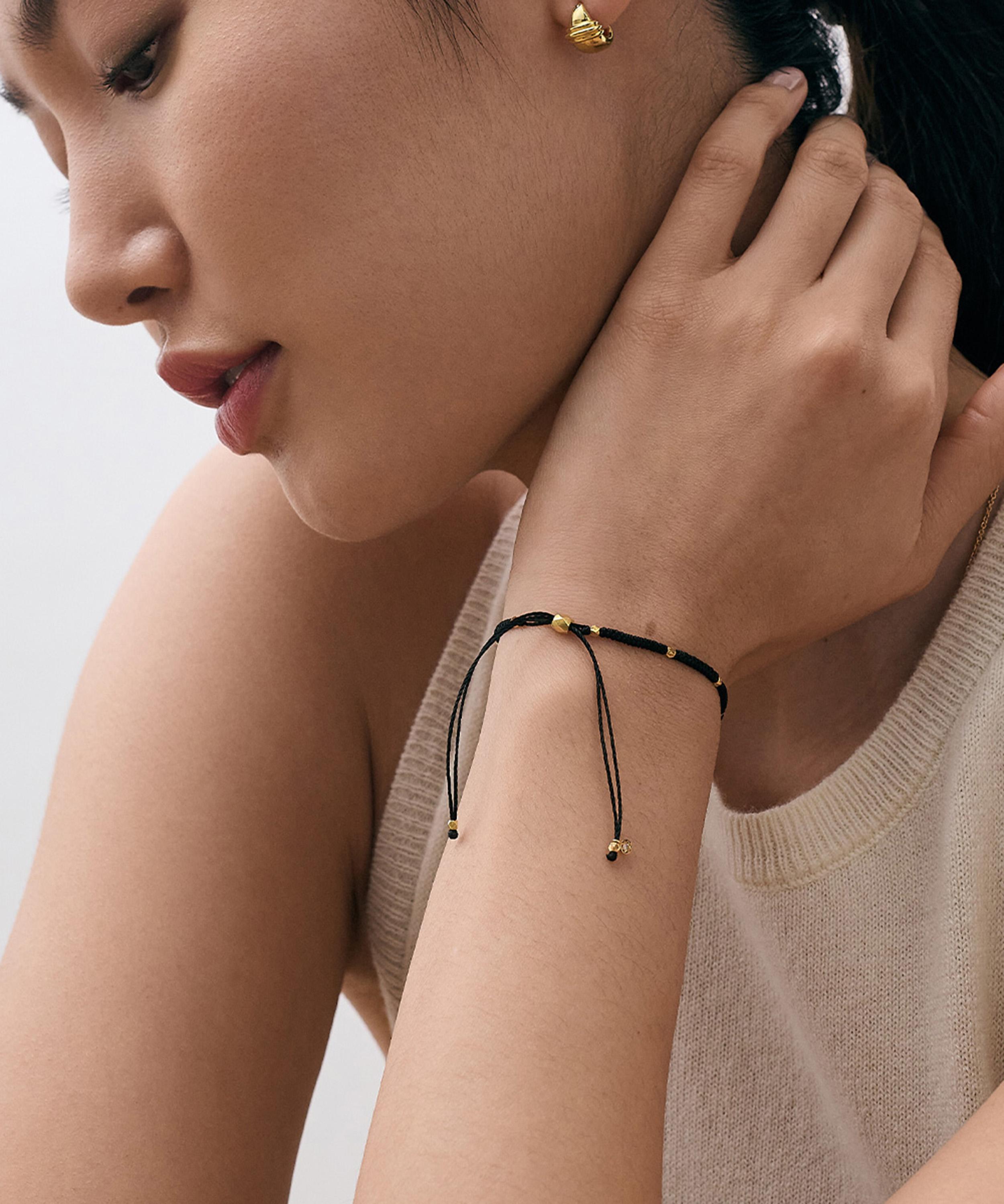 Astley Clarke - 18ct Gold-Plated Vermeil Silver Biography Luck Woven Bracelet image number 1