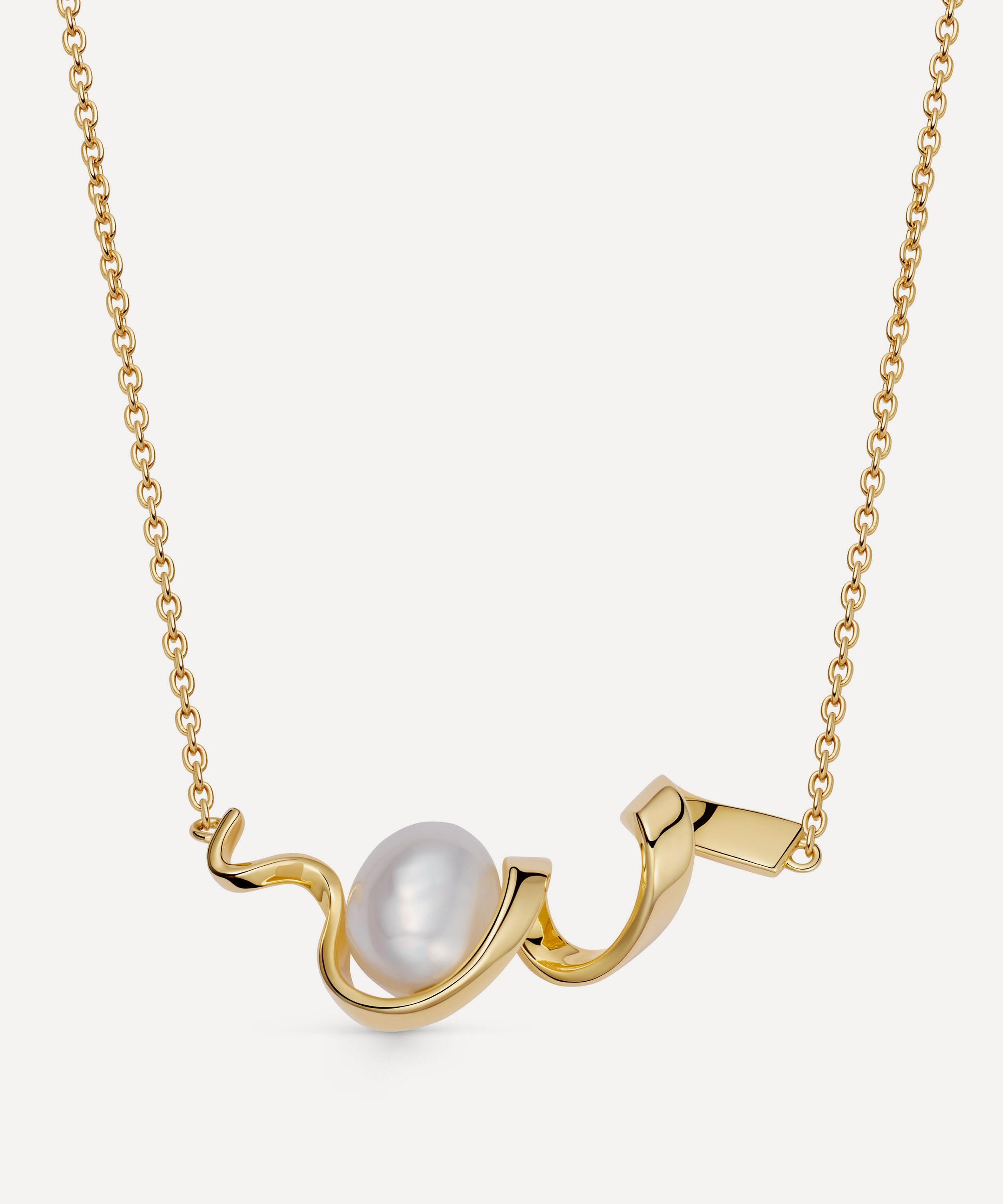 Astley Clarke - 18ct Gold-Plated Vermeil Silver Floe Pearl Necklace