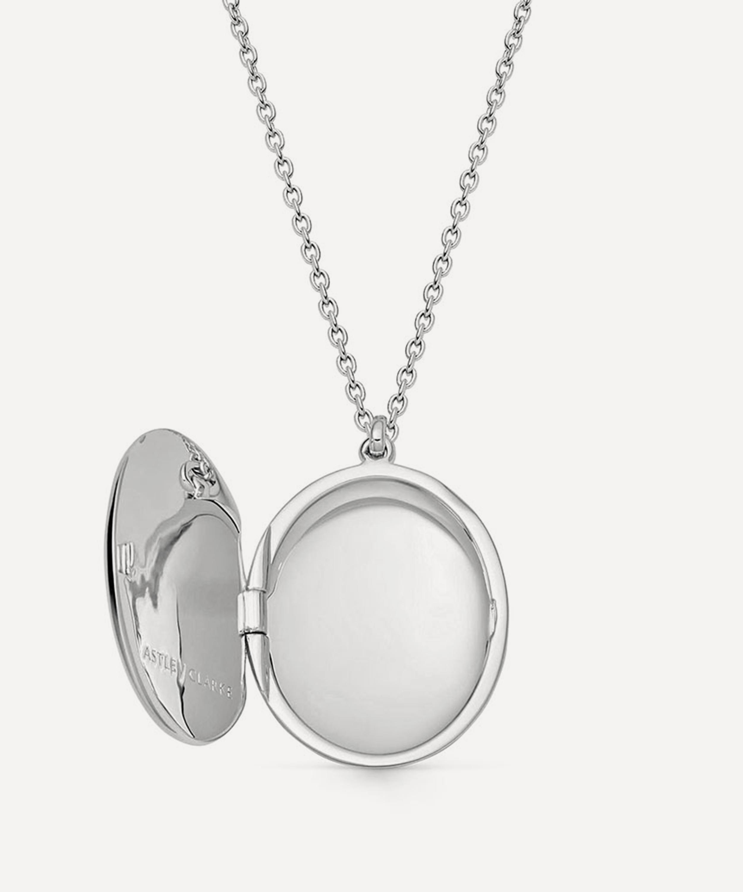 Astley Clarke - Sterling Silver Luna Light Oval Locket Necklace image number 2