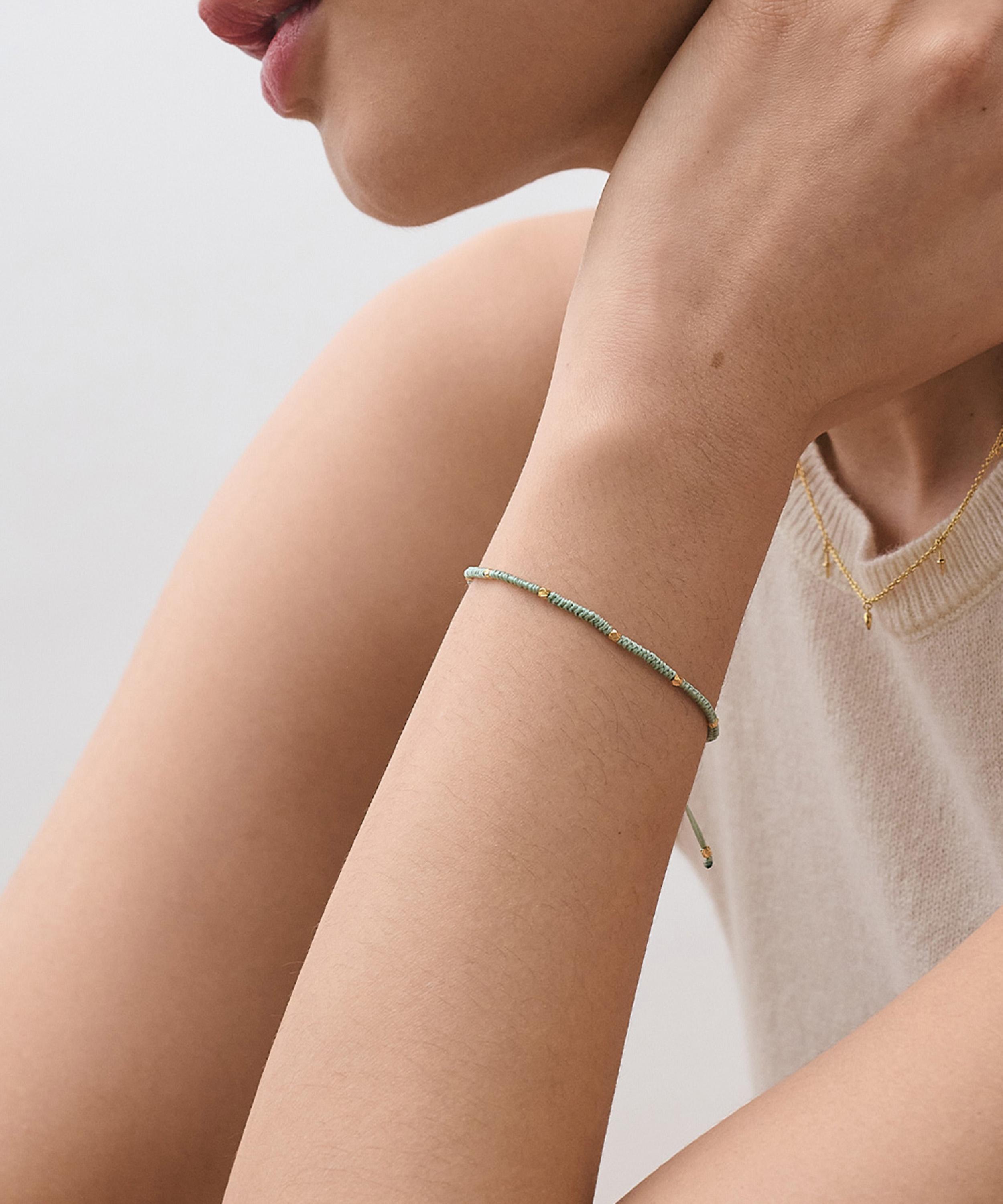 Astley Clarke - 18ct Gold-Plated Vermeil Silver Biography Peace Woven Bracelet image number 1