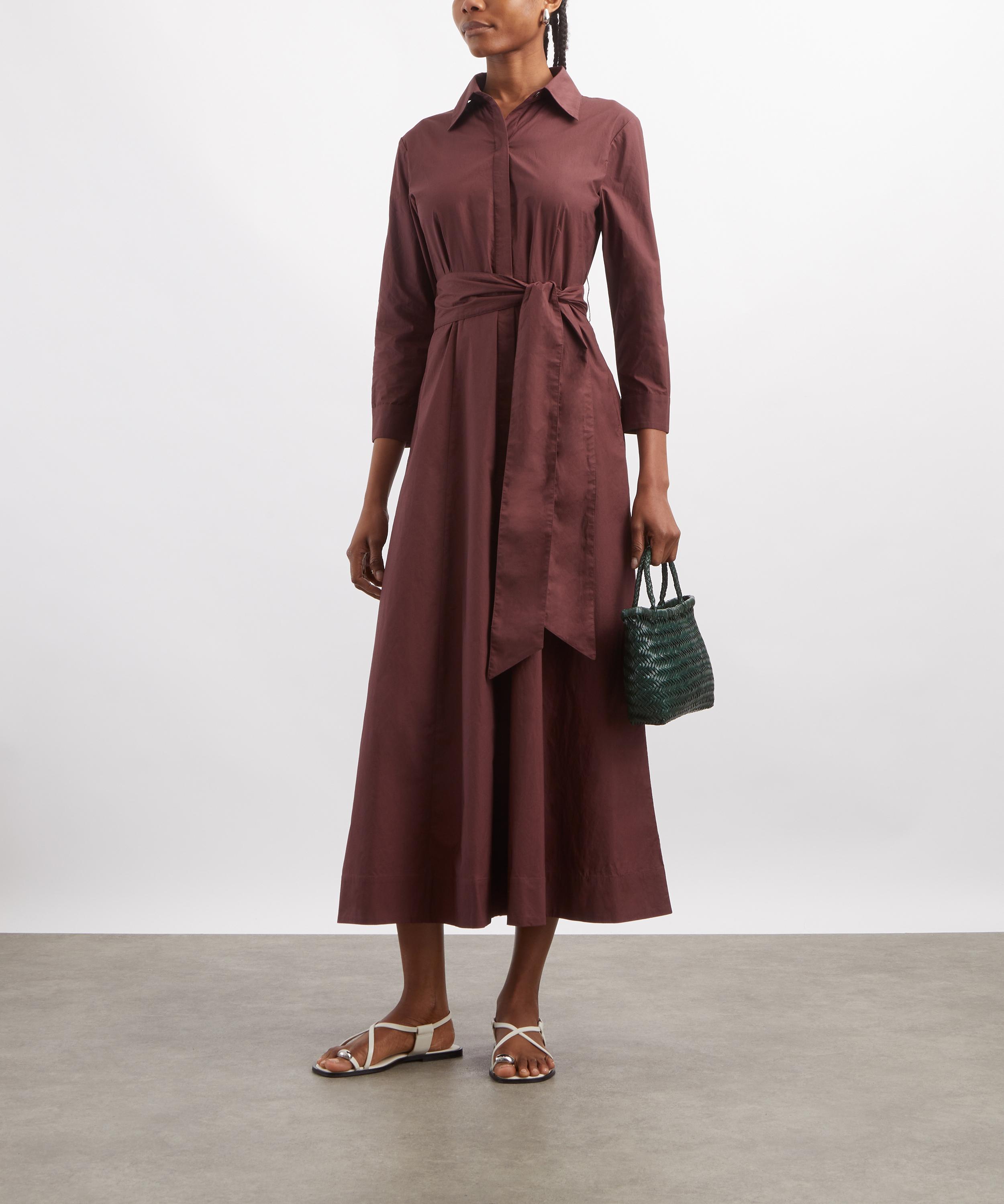 Mondo Corsini - Cervo Cacao Cotton Poplin Shirt Dress image number 1