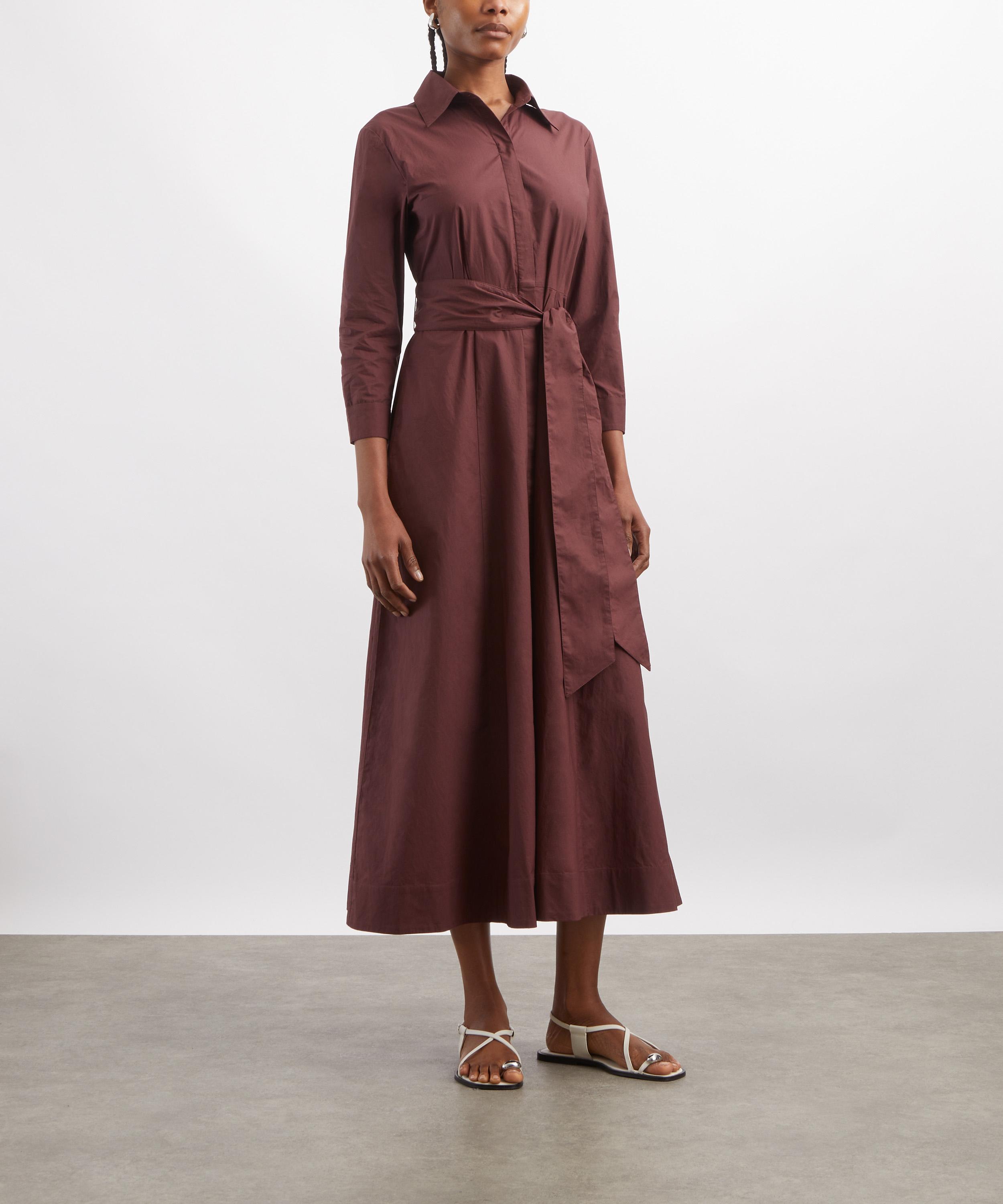 Mondo Corsini - Cervo Cacao Cotton Poplin Shirt Dress image number 2