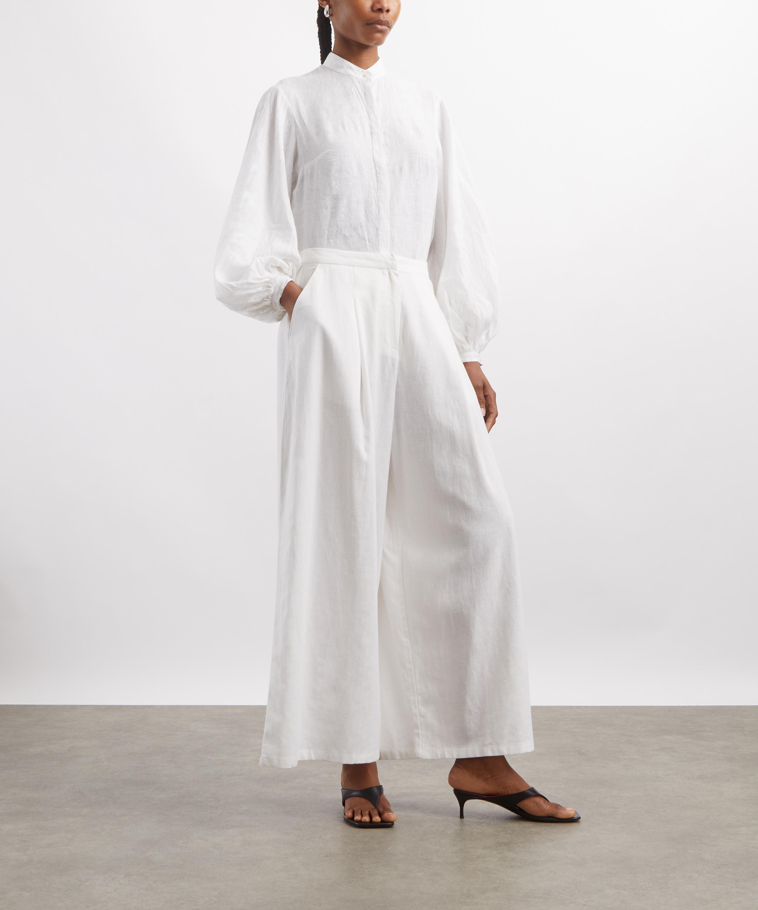 Mondo Corsini - Maia White Linen Blouse image number 1