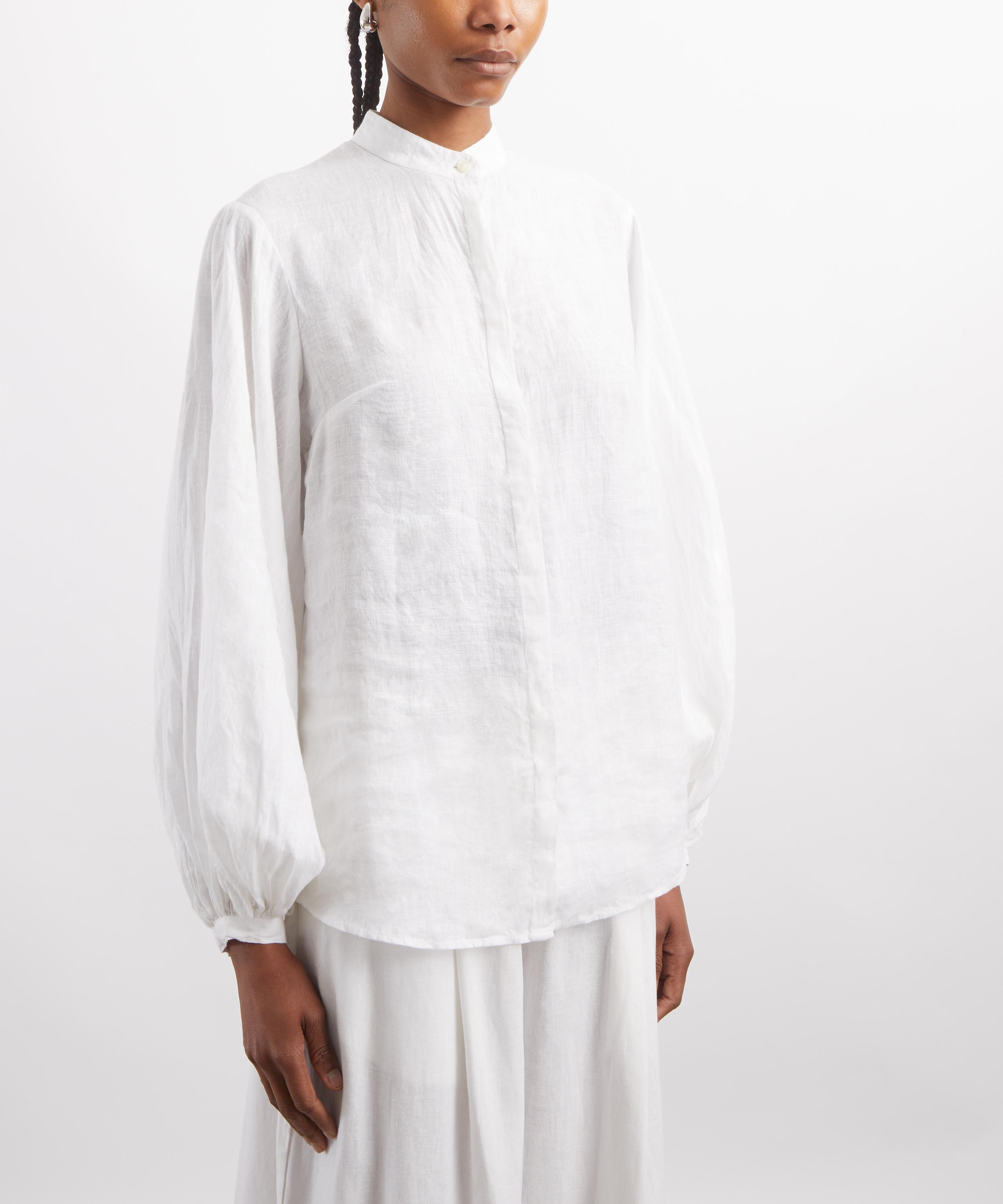 Mondo Corsini - Maia White Linen Blouse image number 2