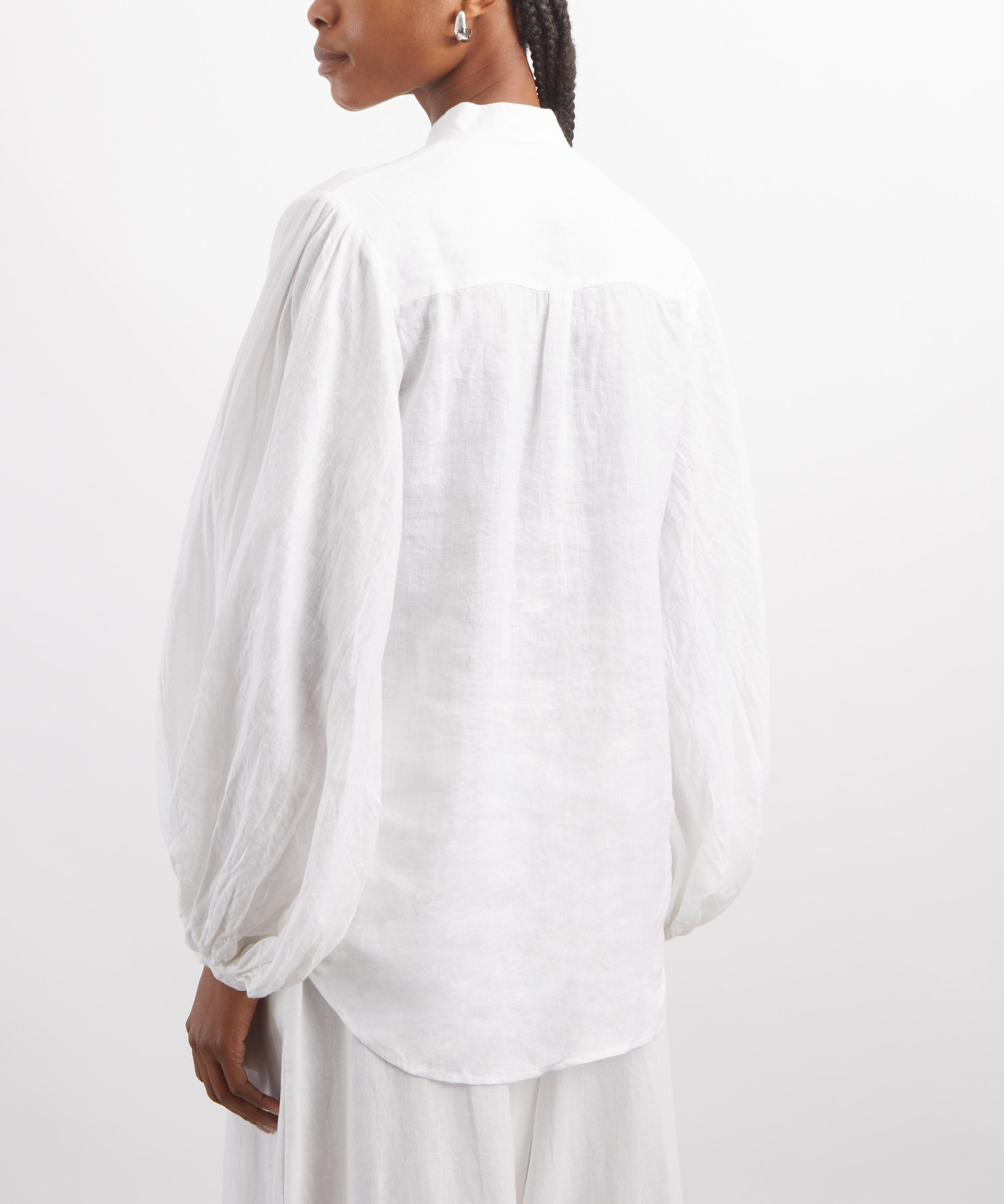 Mondo Corsini Maia White Linen Blouse | Liberty