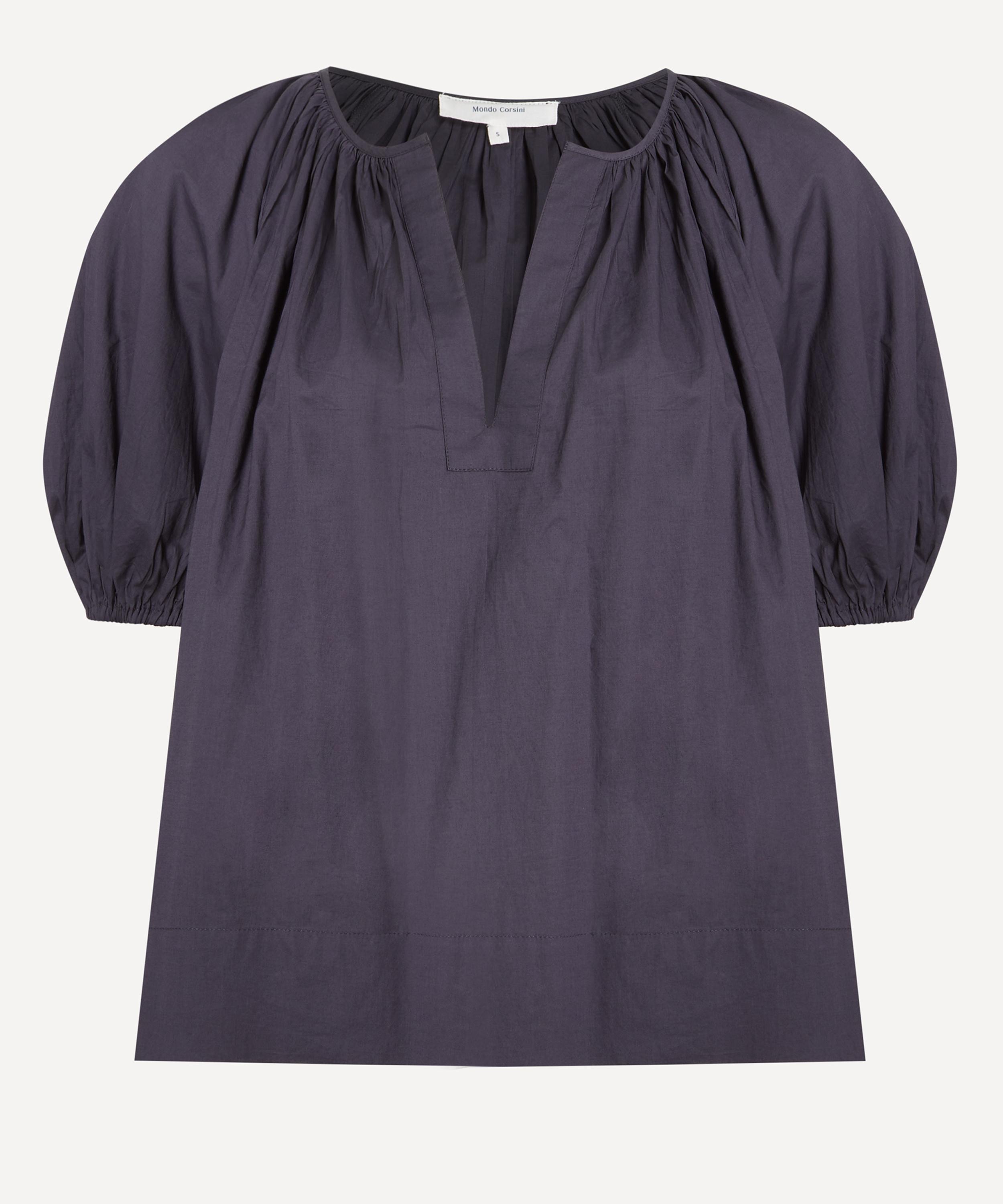 Mondo Corsini - Esmeralda Midnight Cotton Blouse