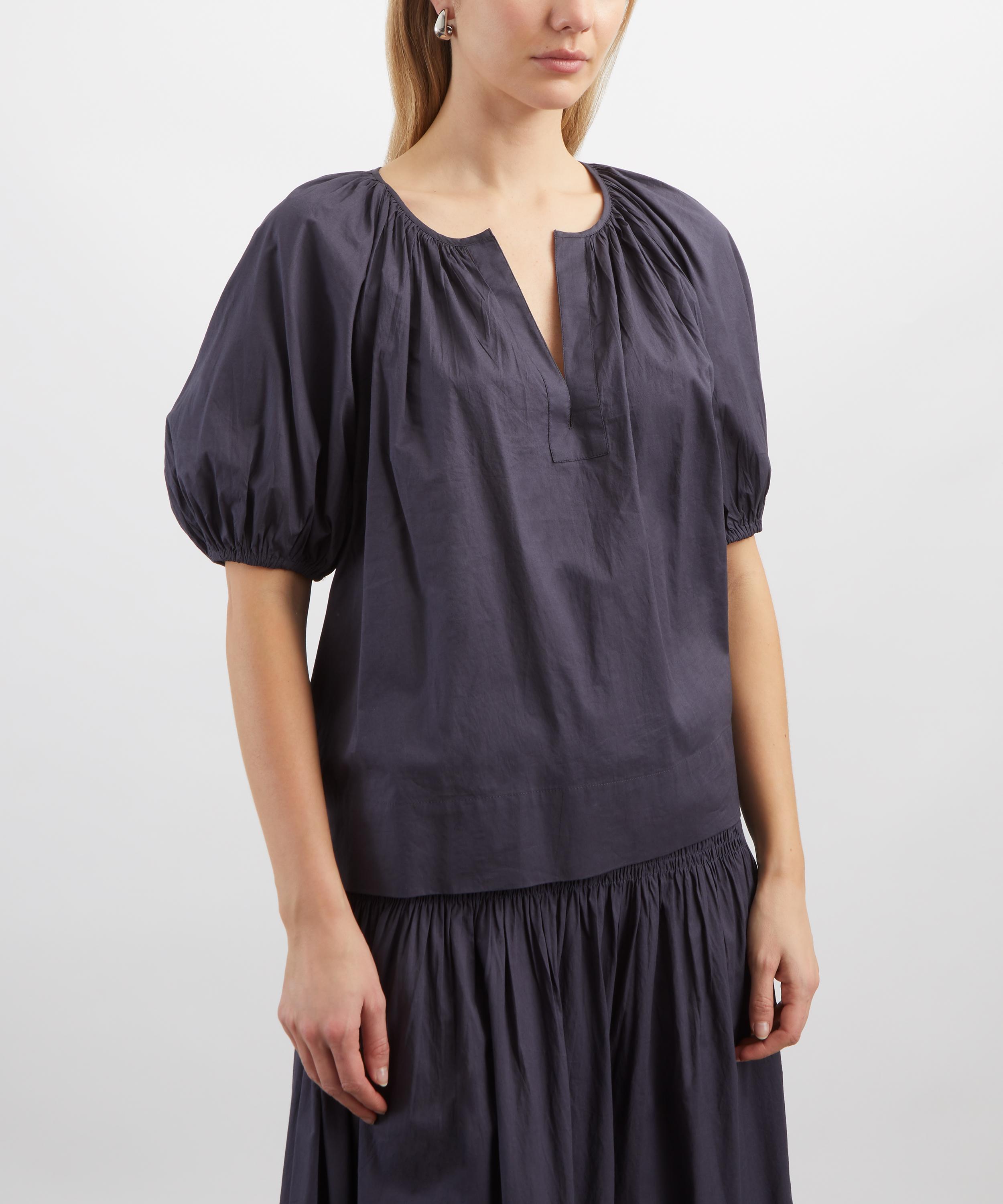 Mondo Corsini - Esmeralda Midnight Cotton Blouse image number 2