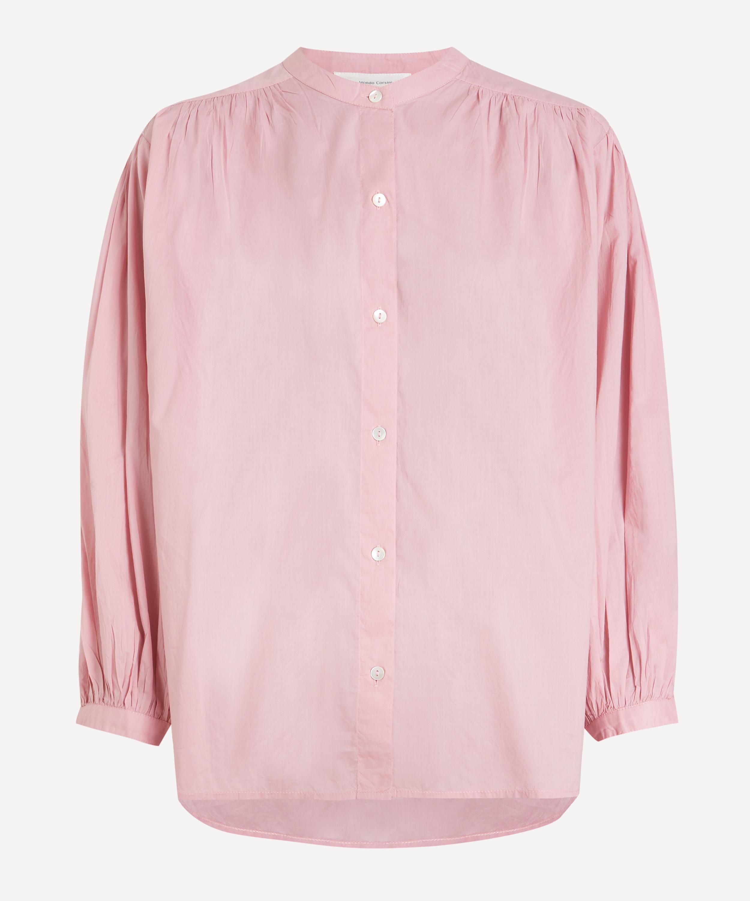 Mondo Corsini - Como Blush Cotton Voile Blouse image number 0