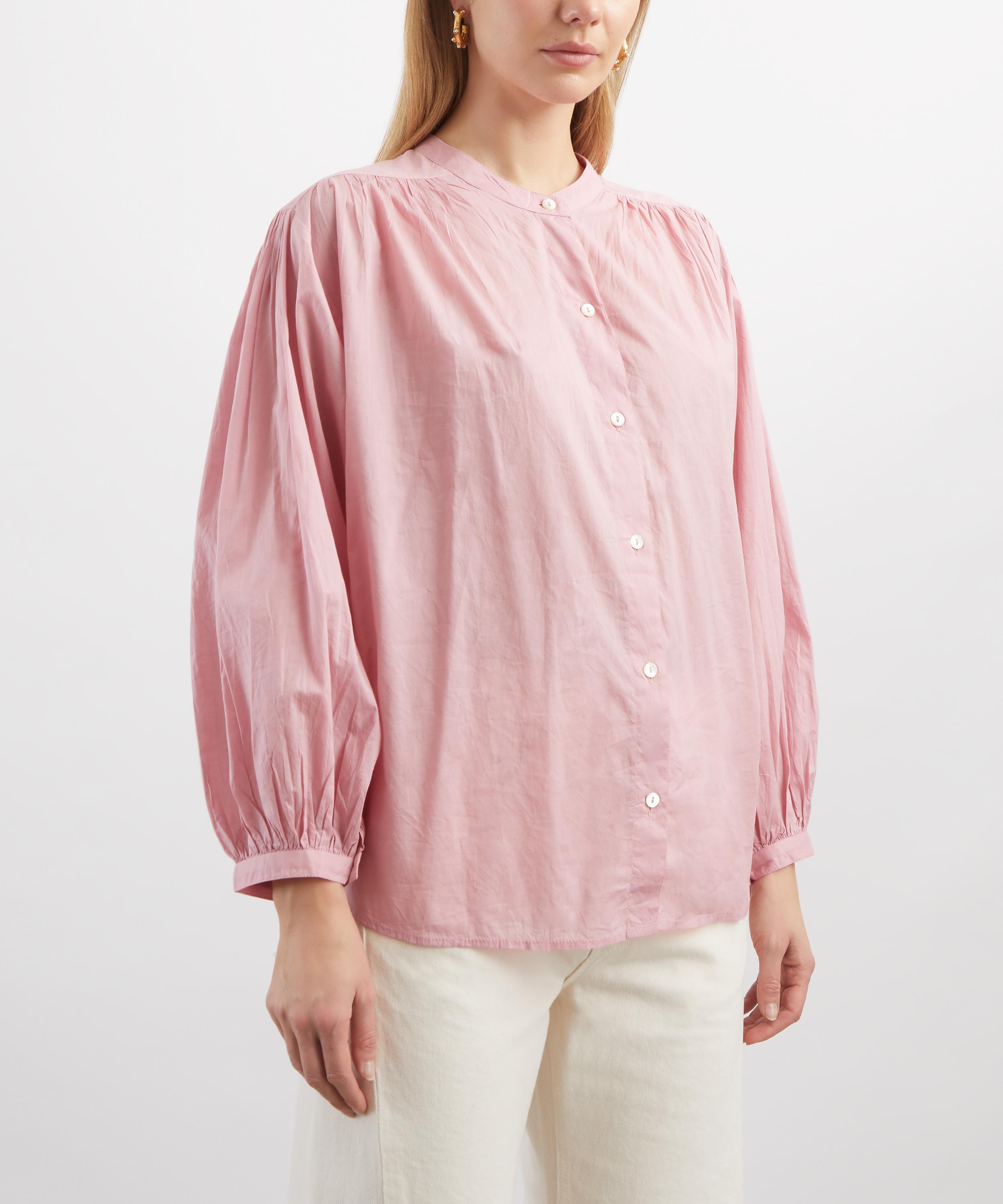 Mondo Corsini - Como Blush Cotton Voile Blouse image number 2