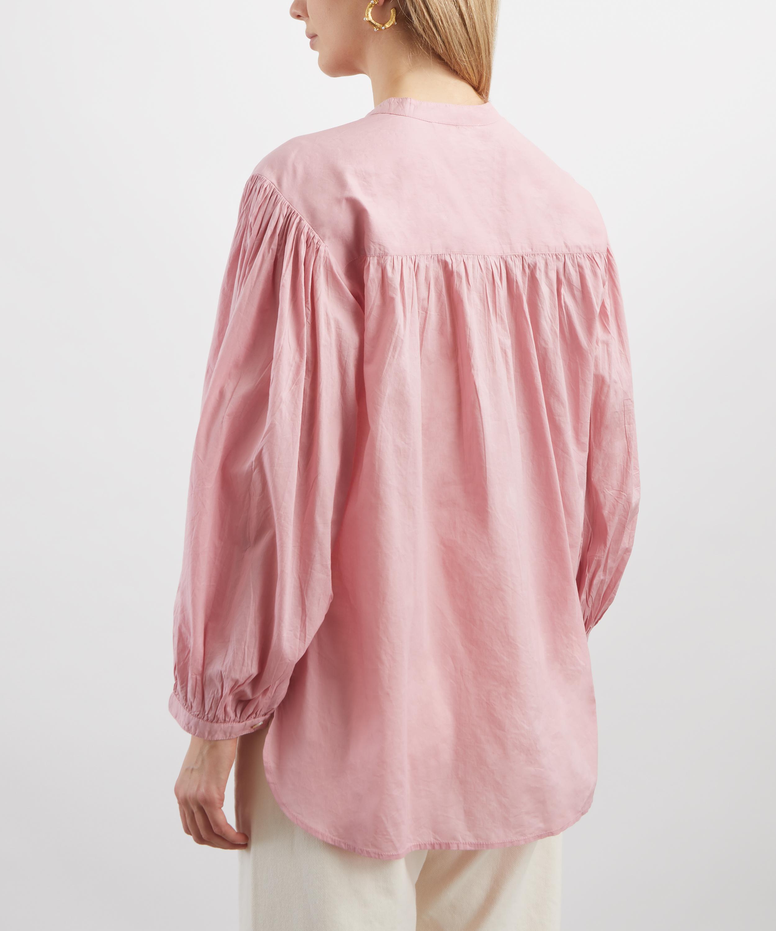 Mondo Corsini - Como Blush Cotton Voile Blouse image number 3