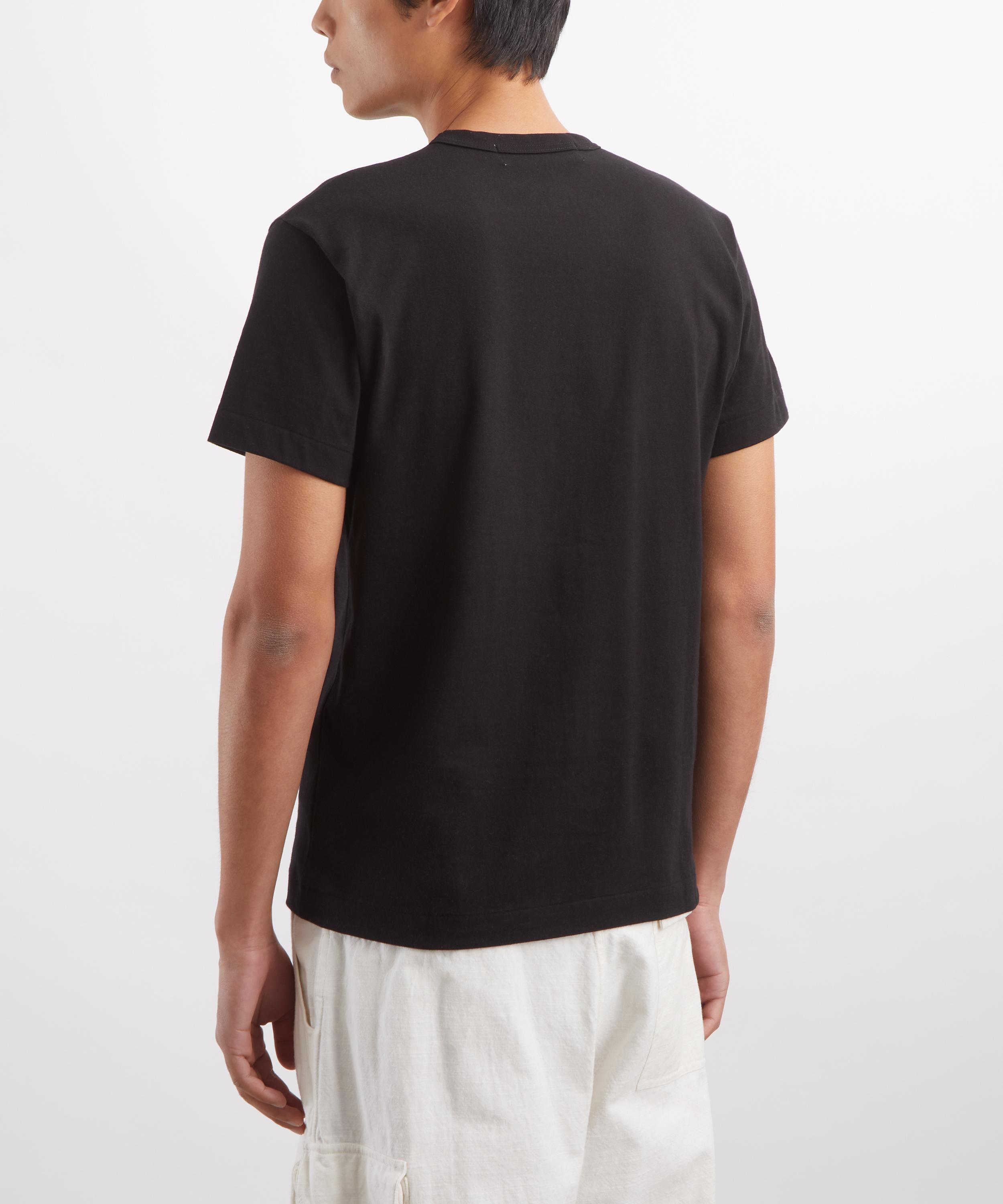 Comme des Gar&ccedil;ons Play - Black Double Red Emblem Short-Sleeve T-Shirt image number 3