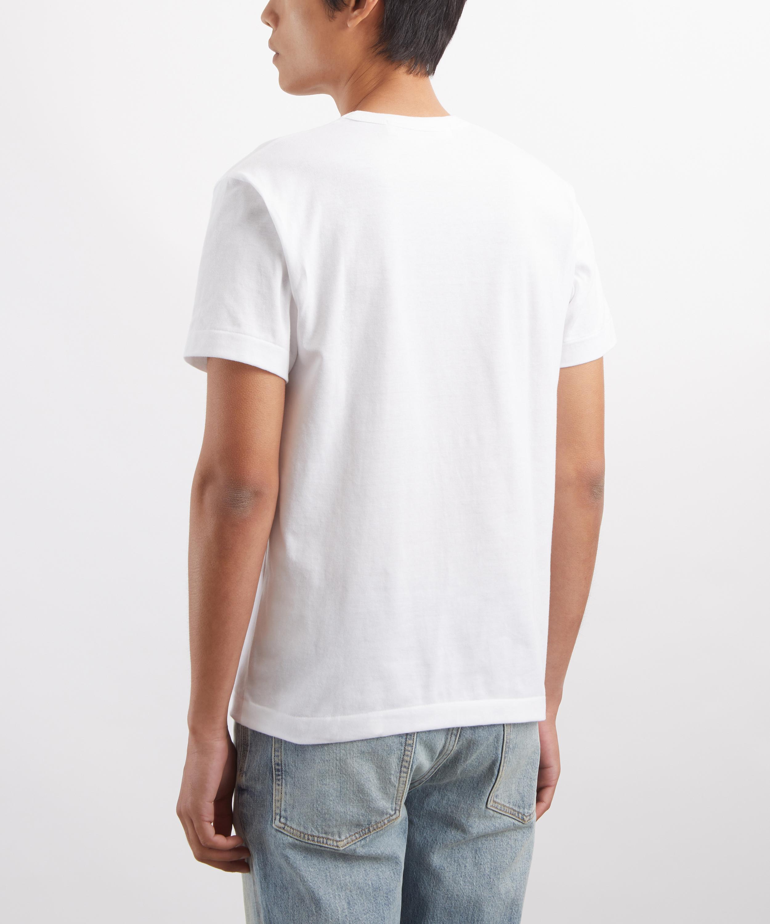 Comme des Gar&ccedil;ons Play - White Rhinestone Heart Short-Sleeve T-Shirt image number 3