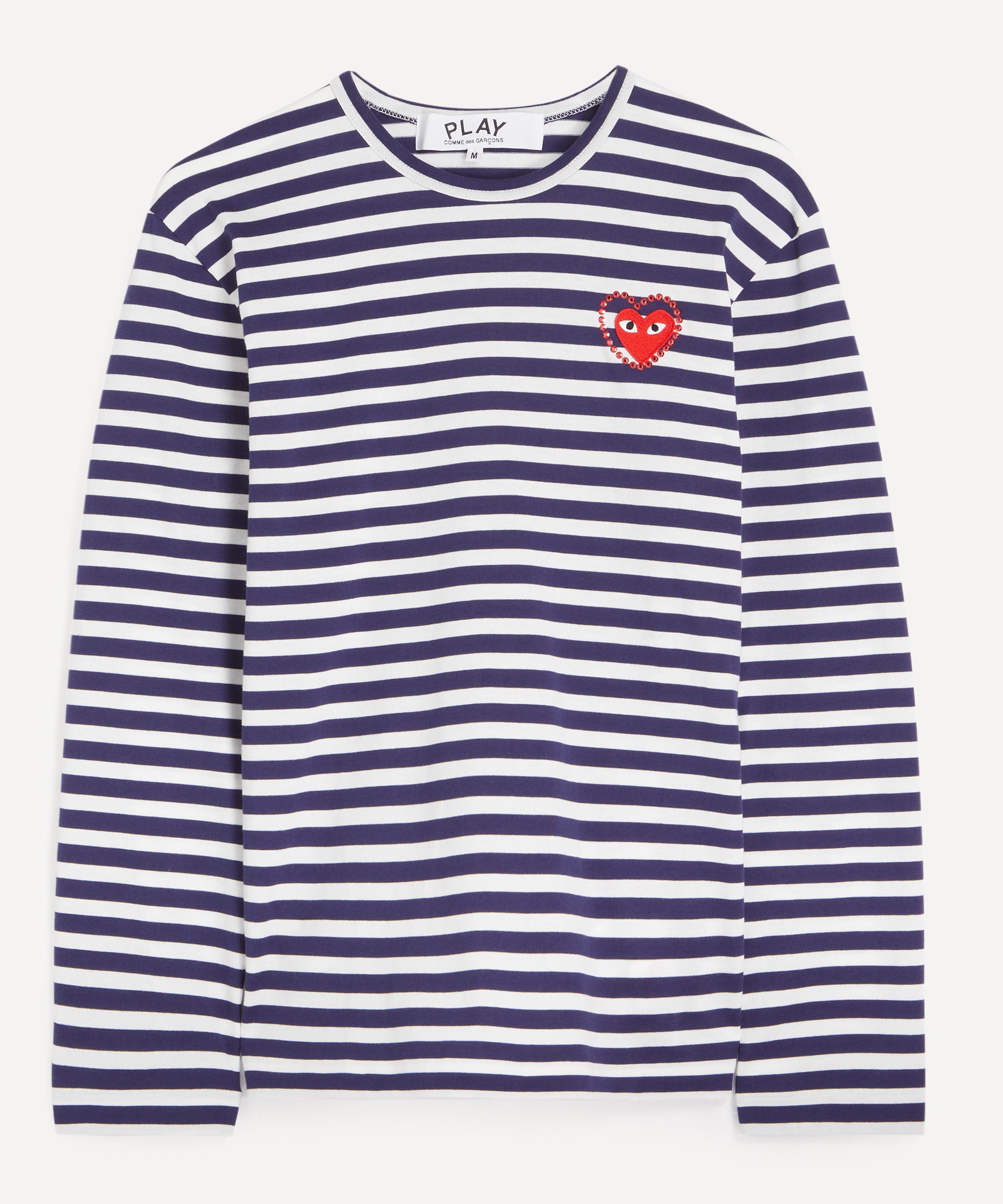 Comme des Gar&ccedil;ons Play - Metalstone Striped Long-Sleeve T-Shirt