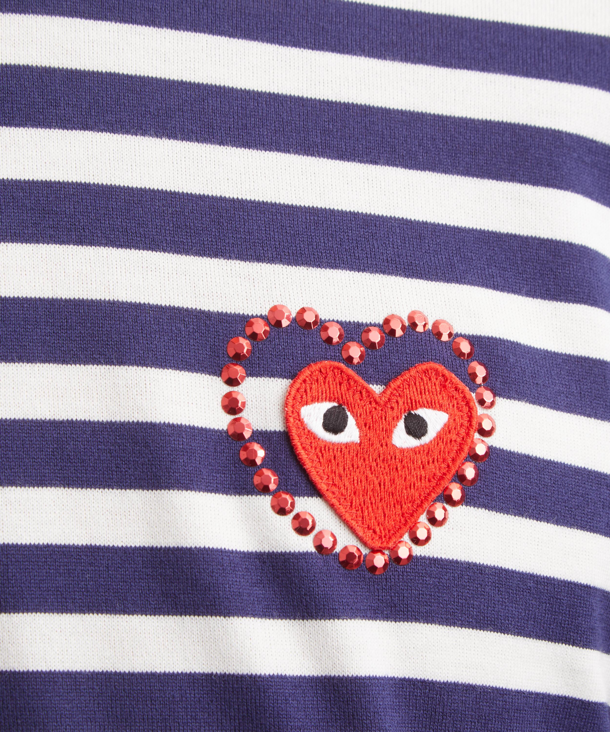 Comme des Gar&ccedil;ons Play - Metalstone Striped Long-Sleeve T-Shirt image number 4