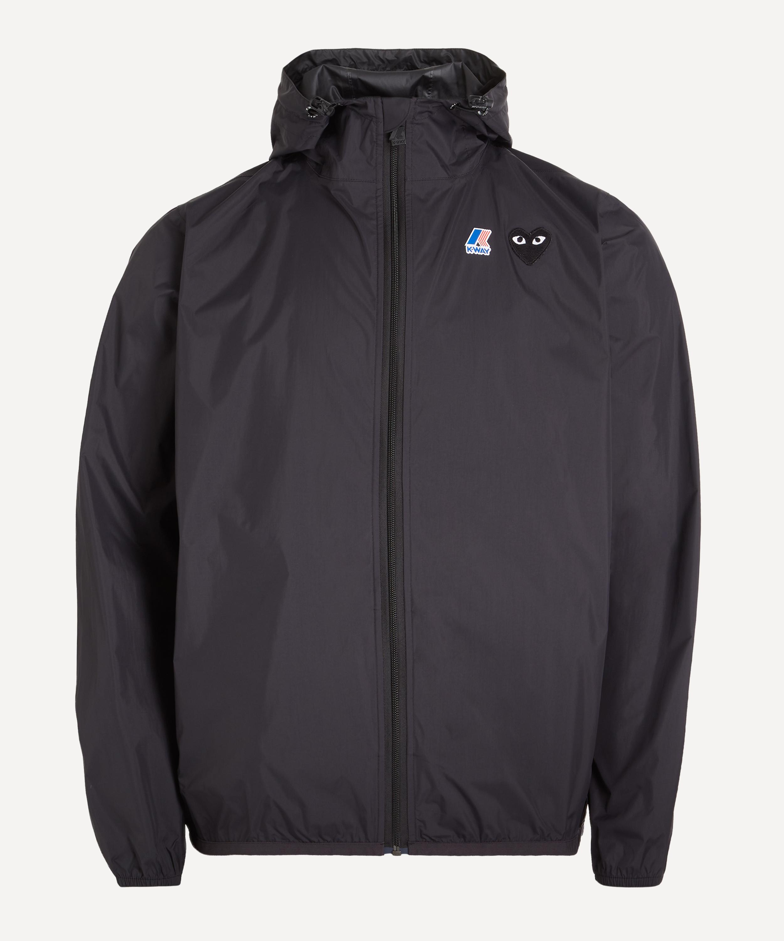 Comme des Gar&ccedil;ons Play - x K-Way Black Emblem Full-Zip Packable Jacket