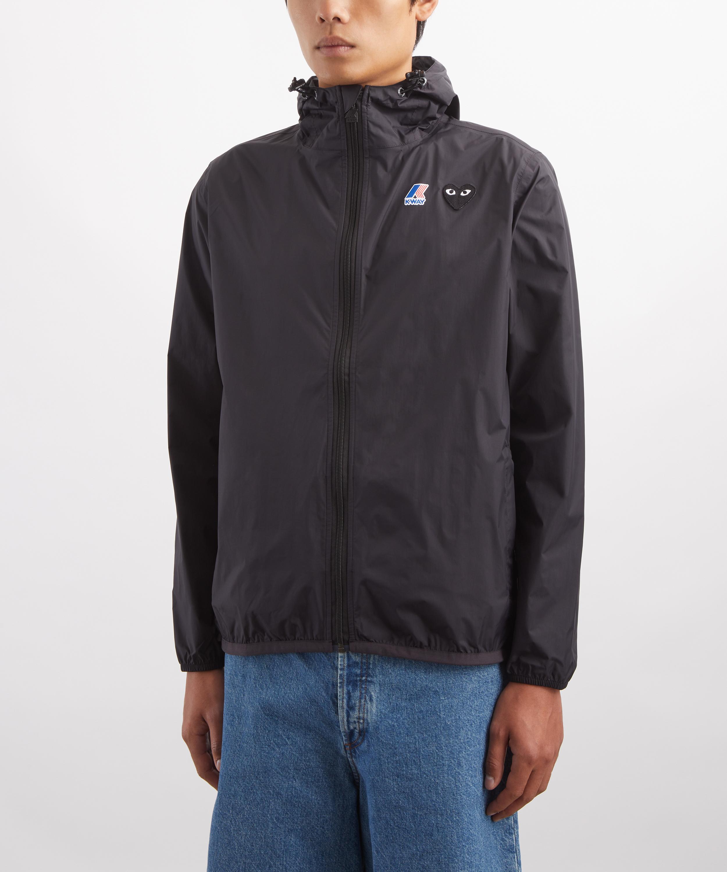 Comme des Gar&ccedil;ons Play - x K-Way Black Emblem Full-Zip Packable Jacket image number 2