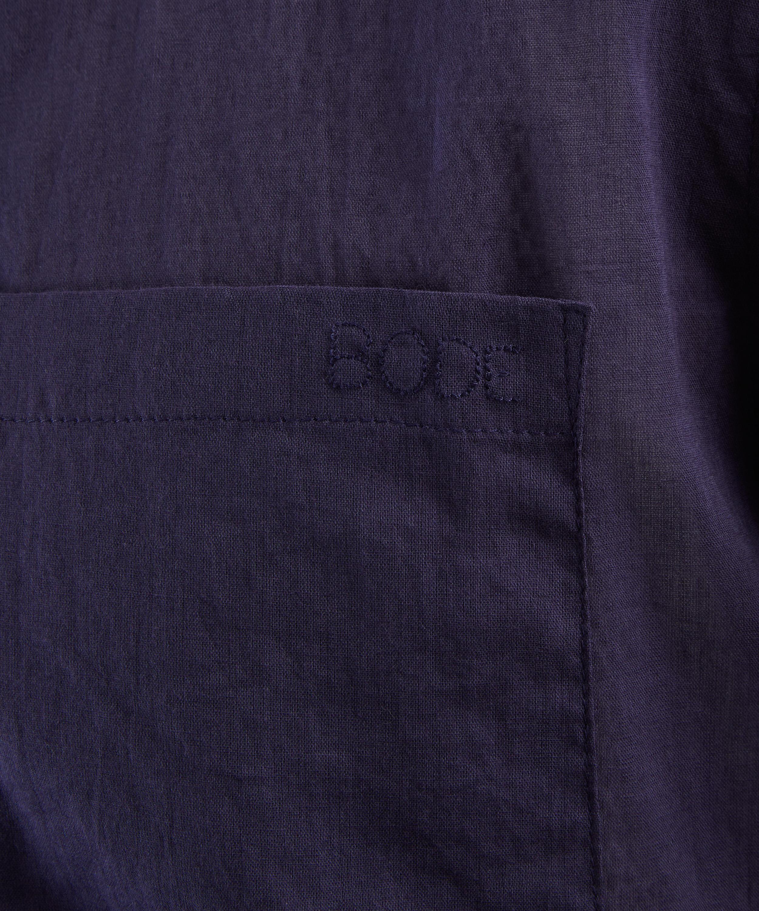 Bode - Voile Short-Sleeve Shirt in Navy image number 4