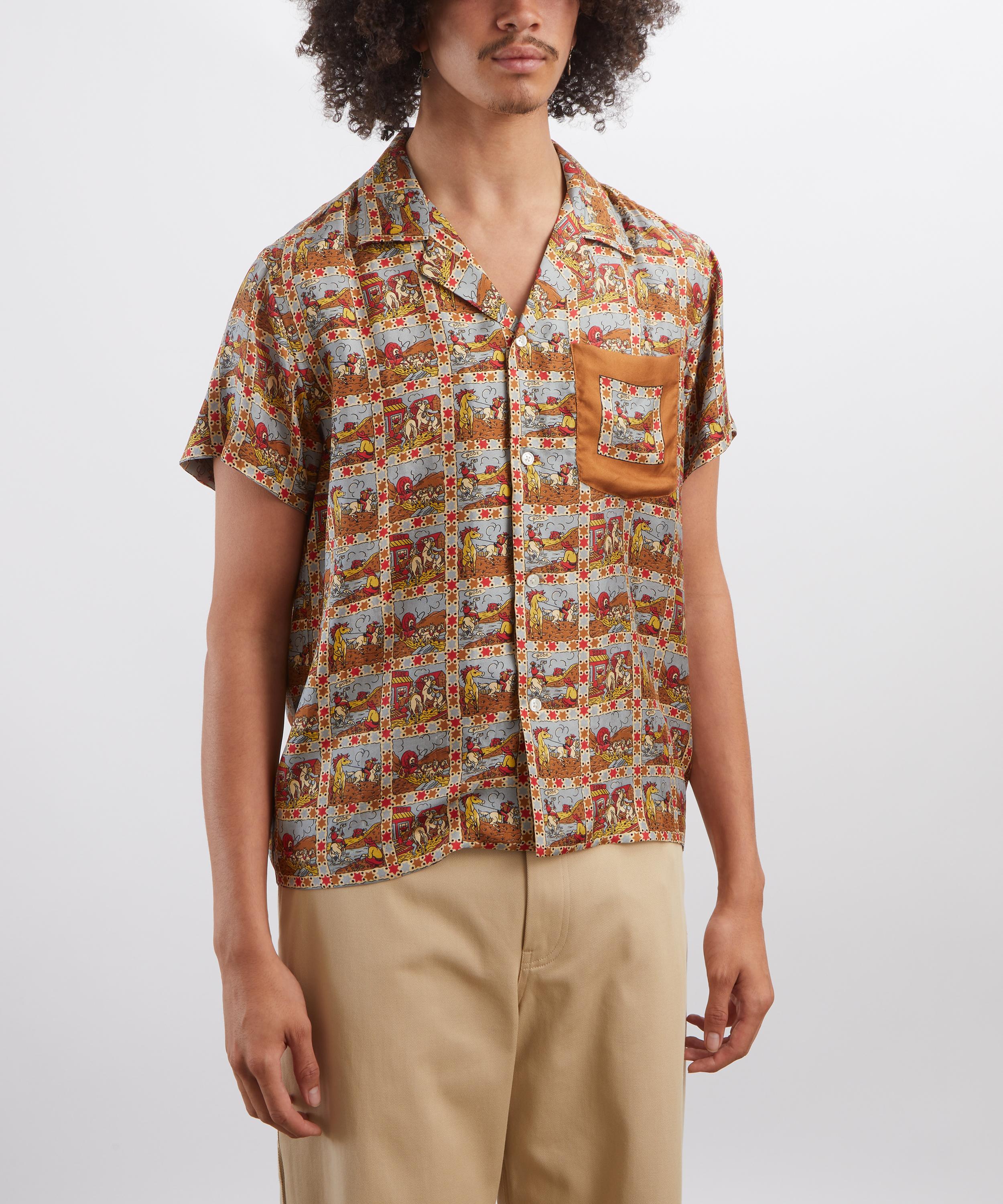Bode - Cowboy Comic Short-Sleeve Shirt image number 2