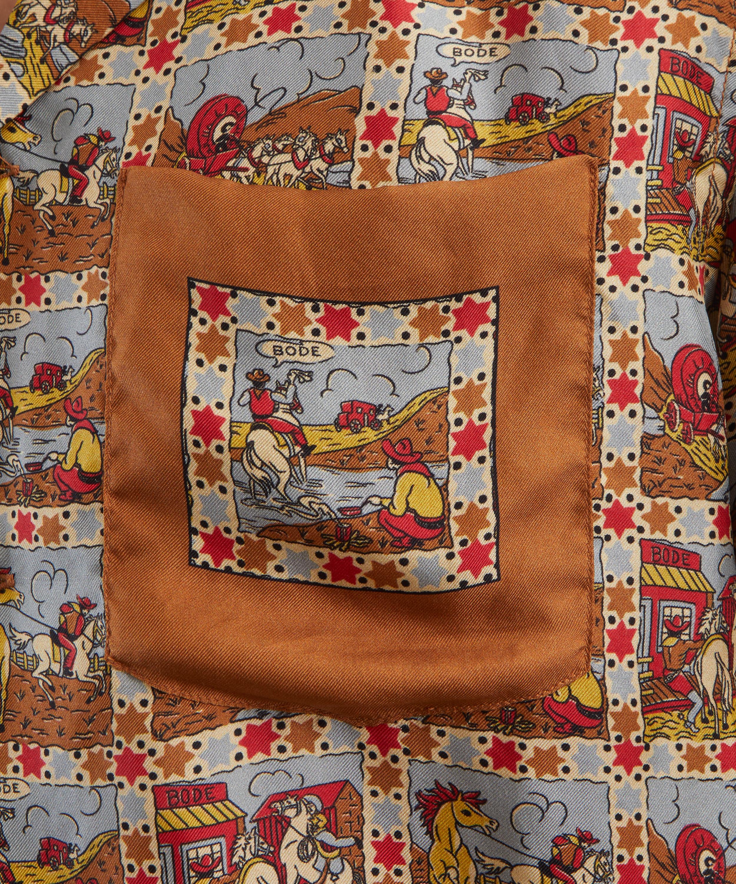 Bode - Cowboy Comic Short-Sleeve Shirt image number 4