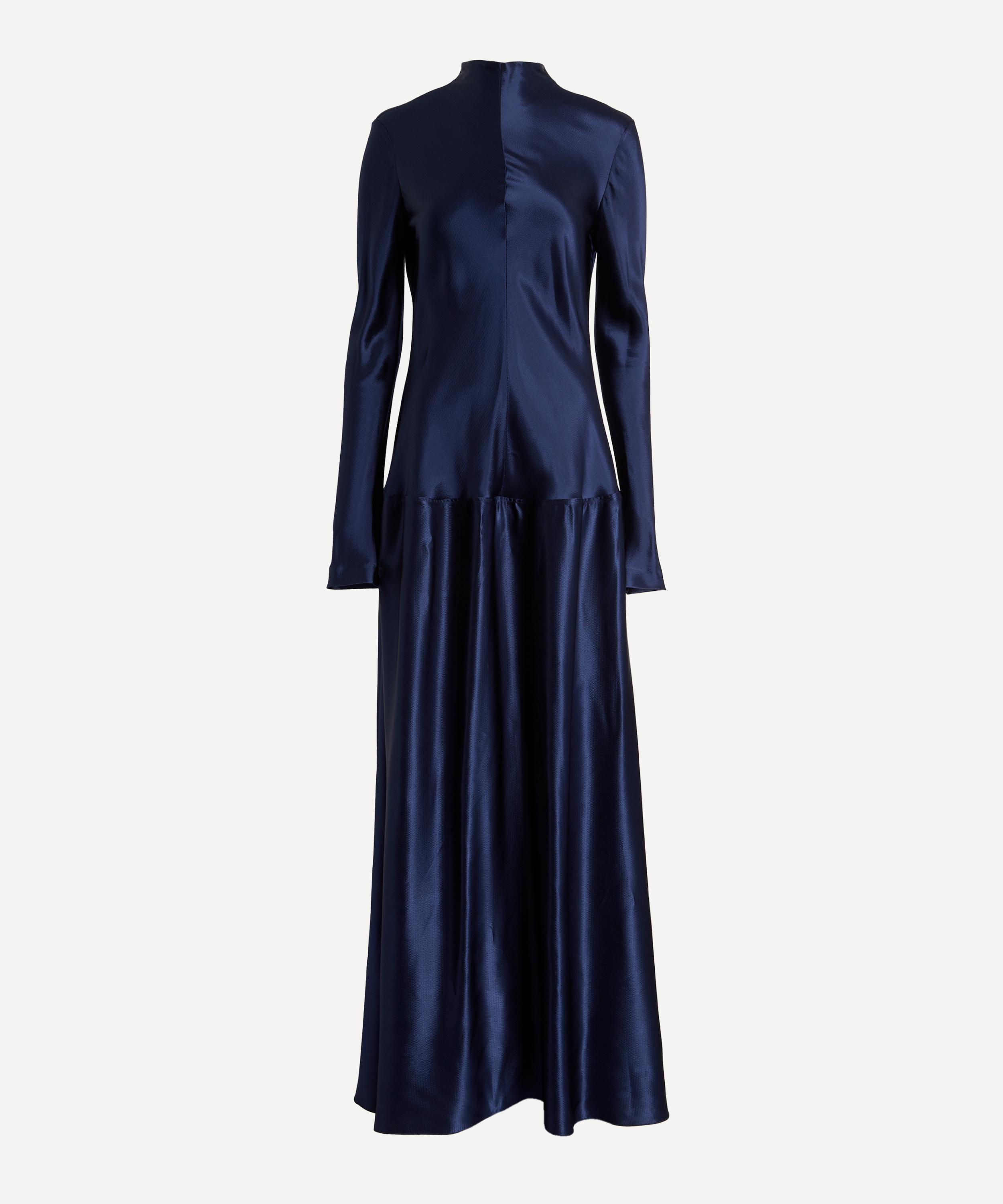 FFORME - Mila Prussian Blue Satin Gown