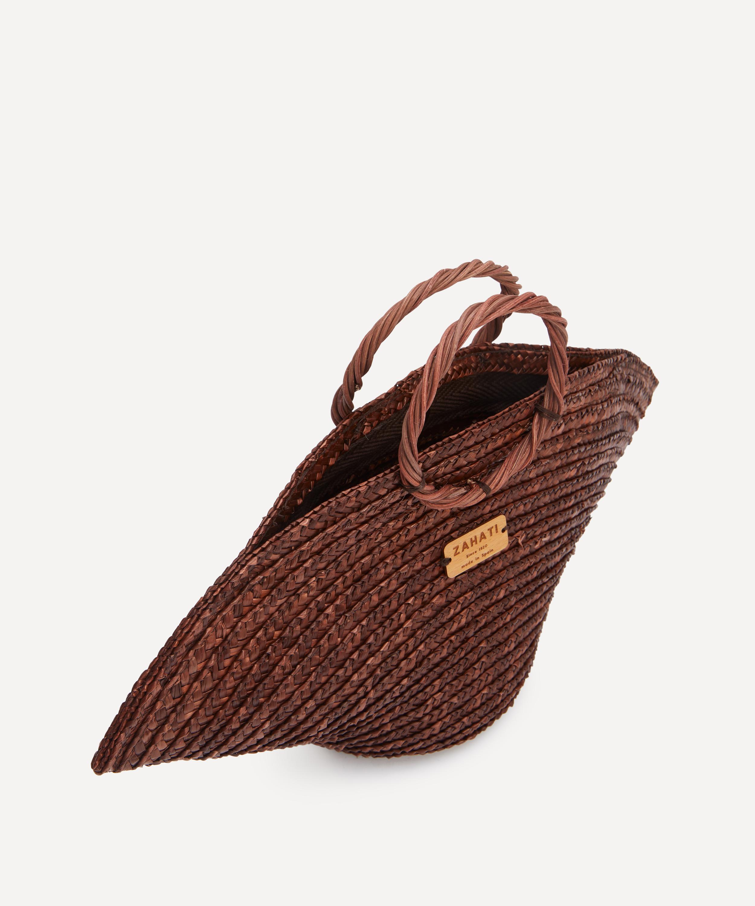 Zahati - Wheat Straw Chocolate Mini Hatbag image number 5