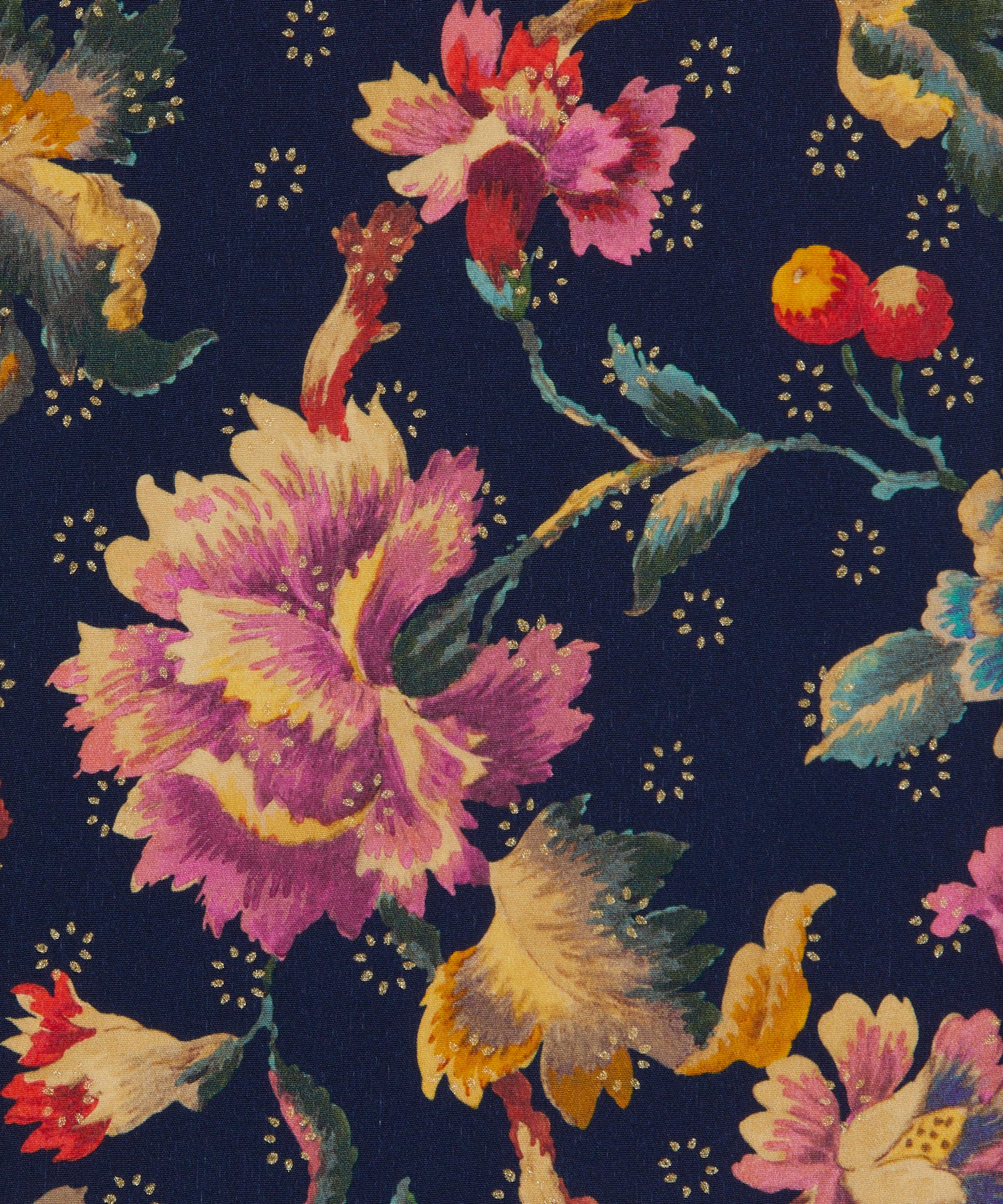 Liberty Fabrics - Embroidered Vine Sun Metallics Crepe de Chine