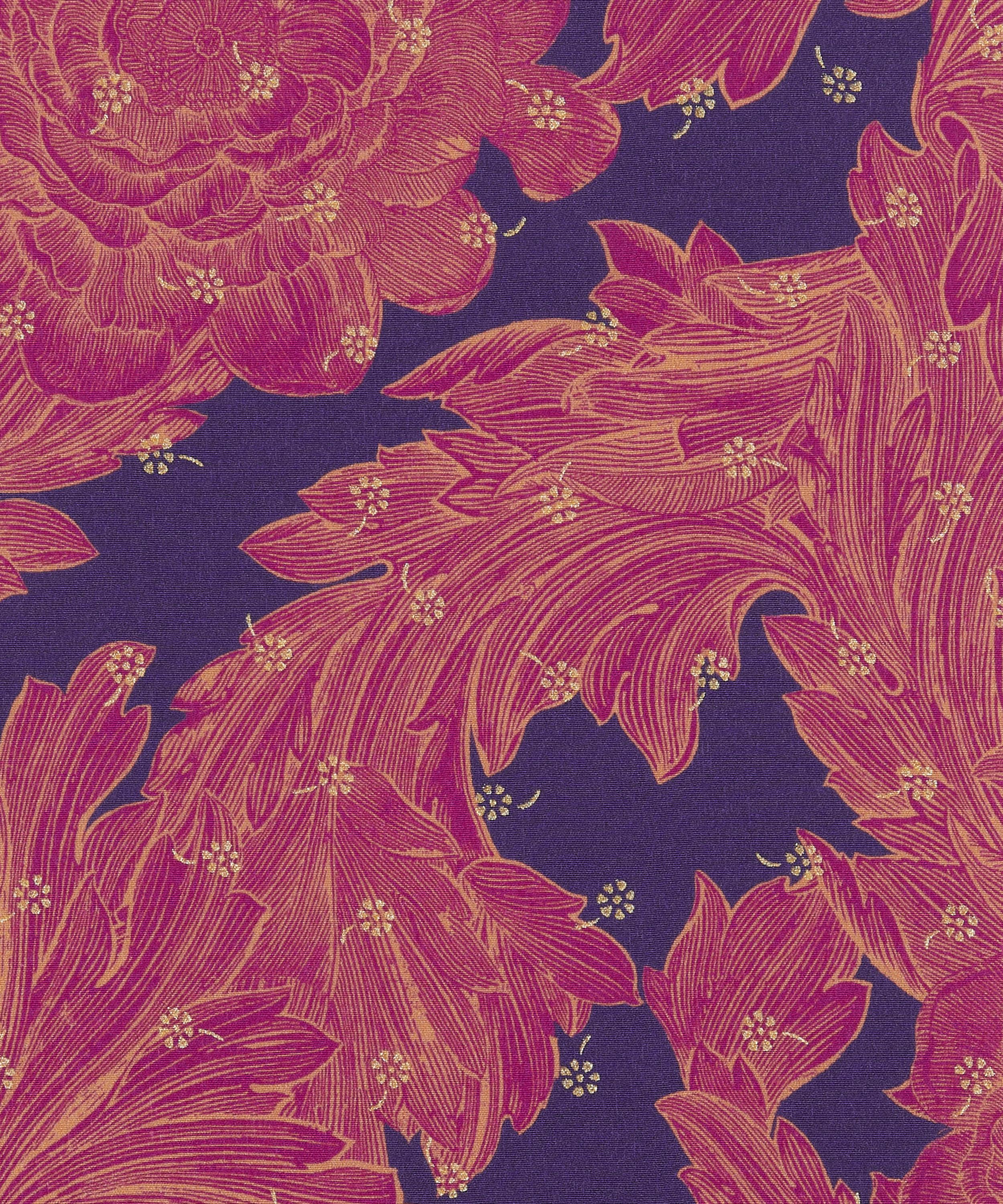 Liberty Fabrics - Etched Acanthus Blossom Metallics Crepe de Chine image number 0
