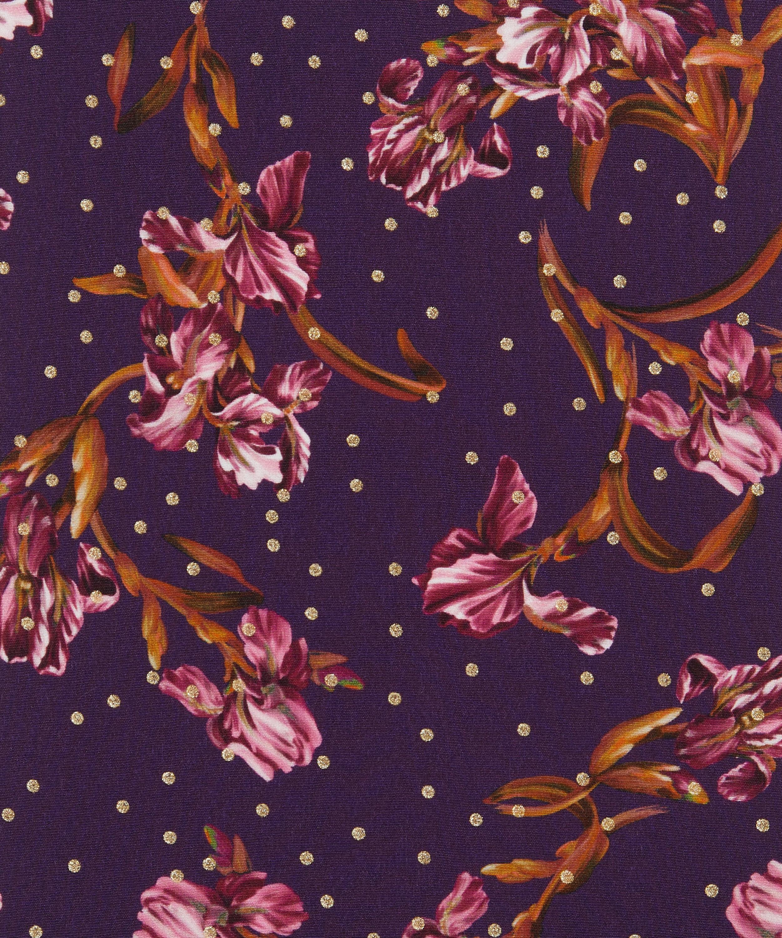 Liberty Fabrics - French Iris Spot Metallics Crepe de Chine