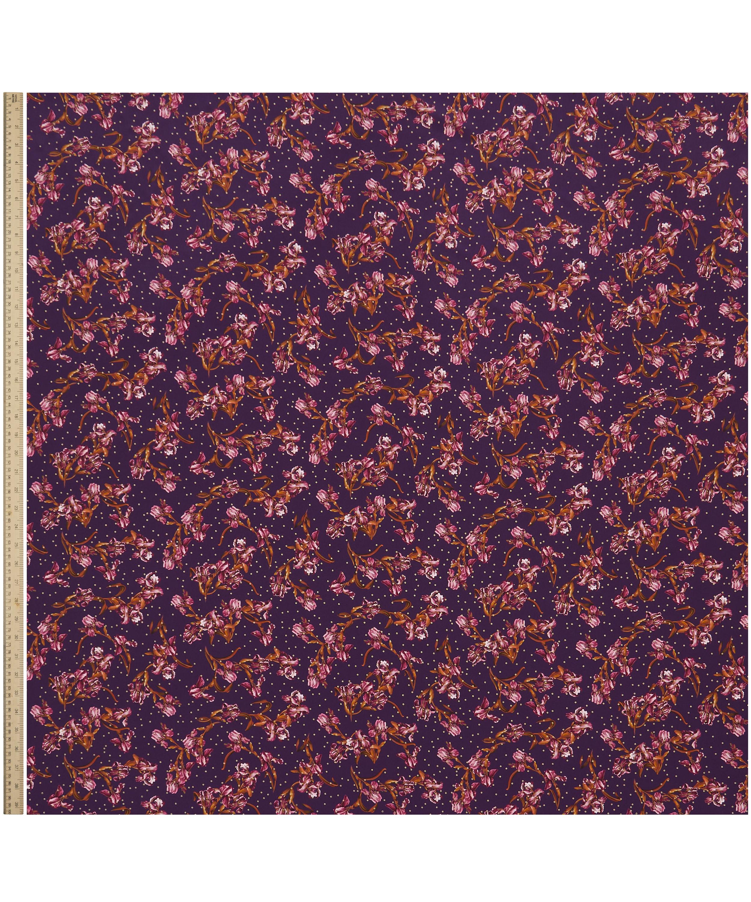 Liberty Fabrics - French Iris Spot Metallics Crepe de Chine image number 1