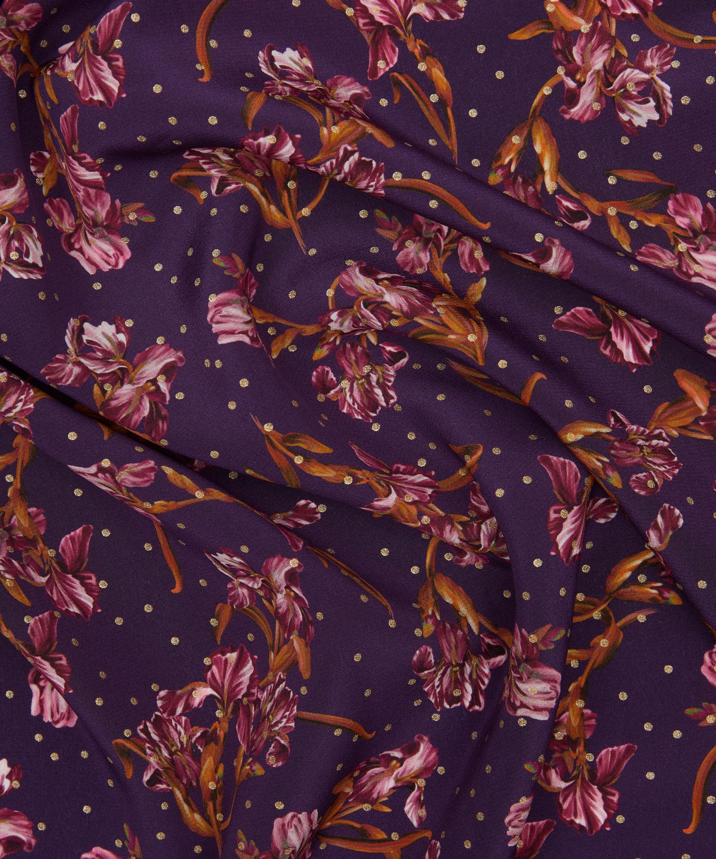 Liberty Fabrics - French Iris Spot Metallics Crepe de Chine image number 3