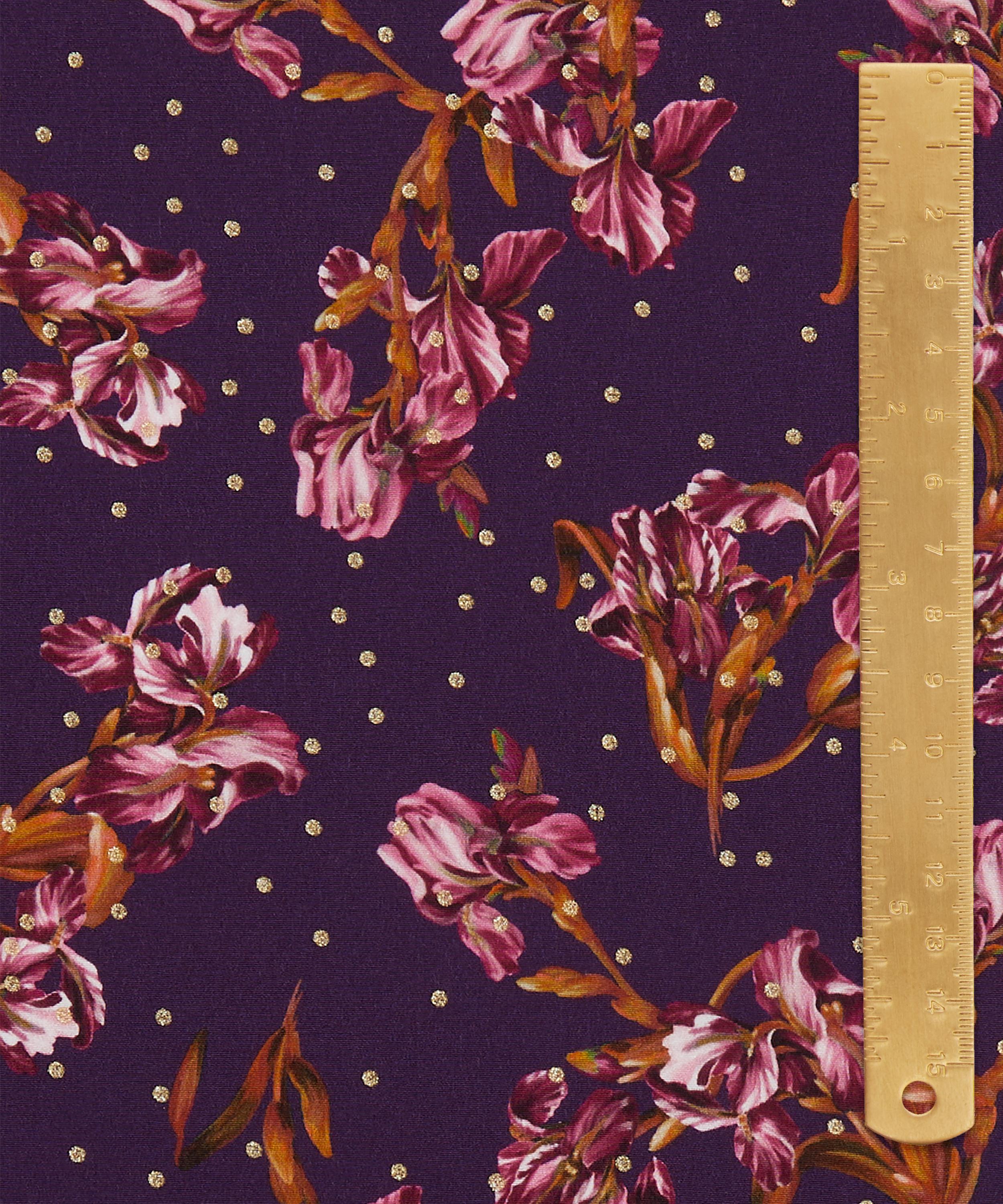 Liberty Fabrics - French Iris Spot Metallics Crepe de Chine image number 4
