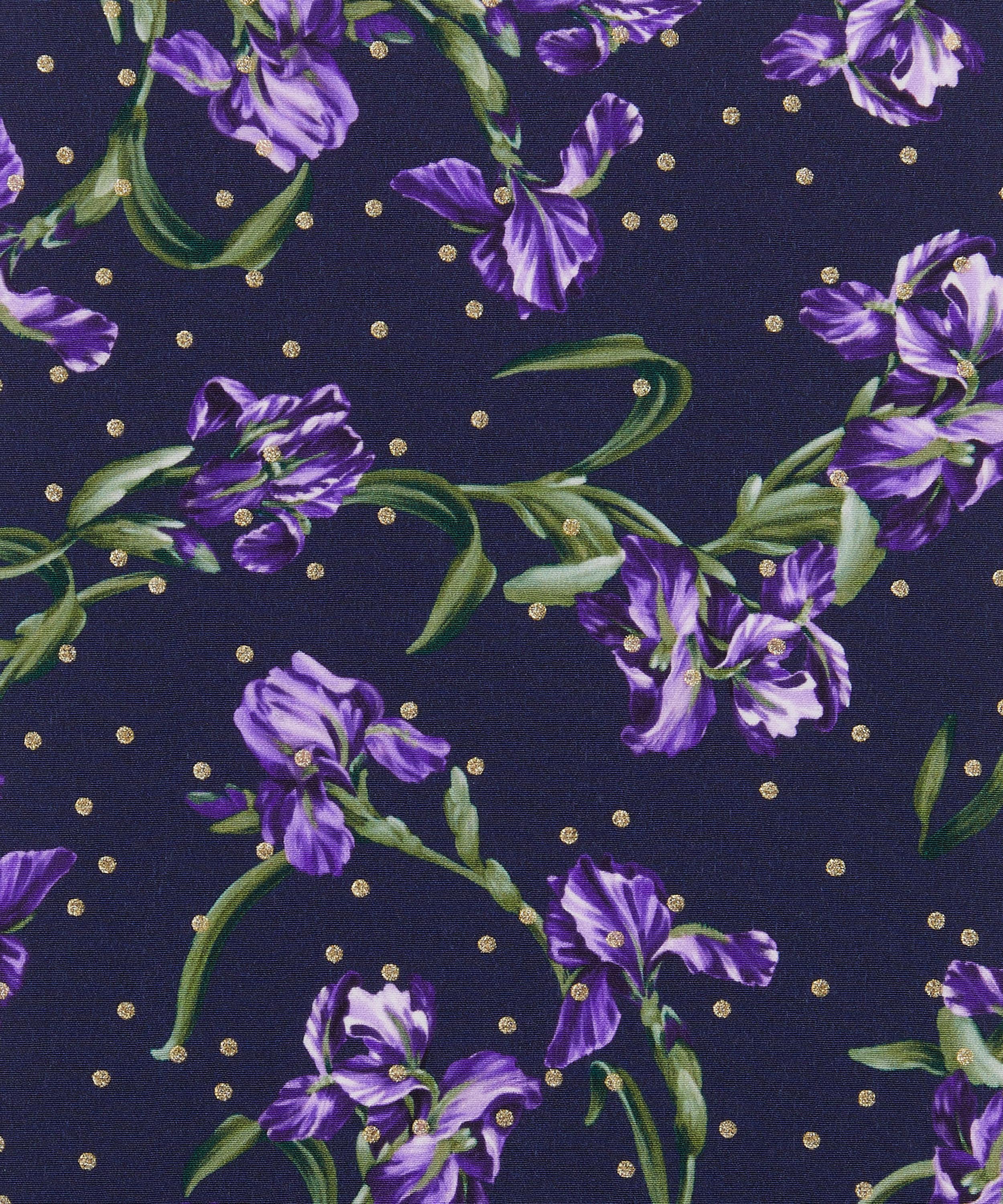 Liberty Fabrics - French Iris Spot Metallics Crepe de Chine