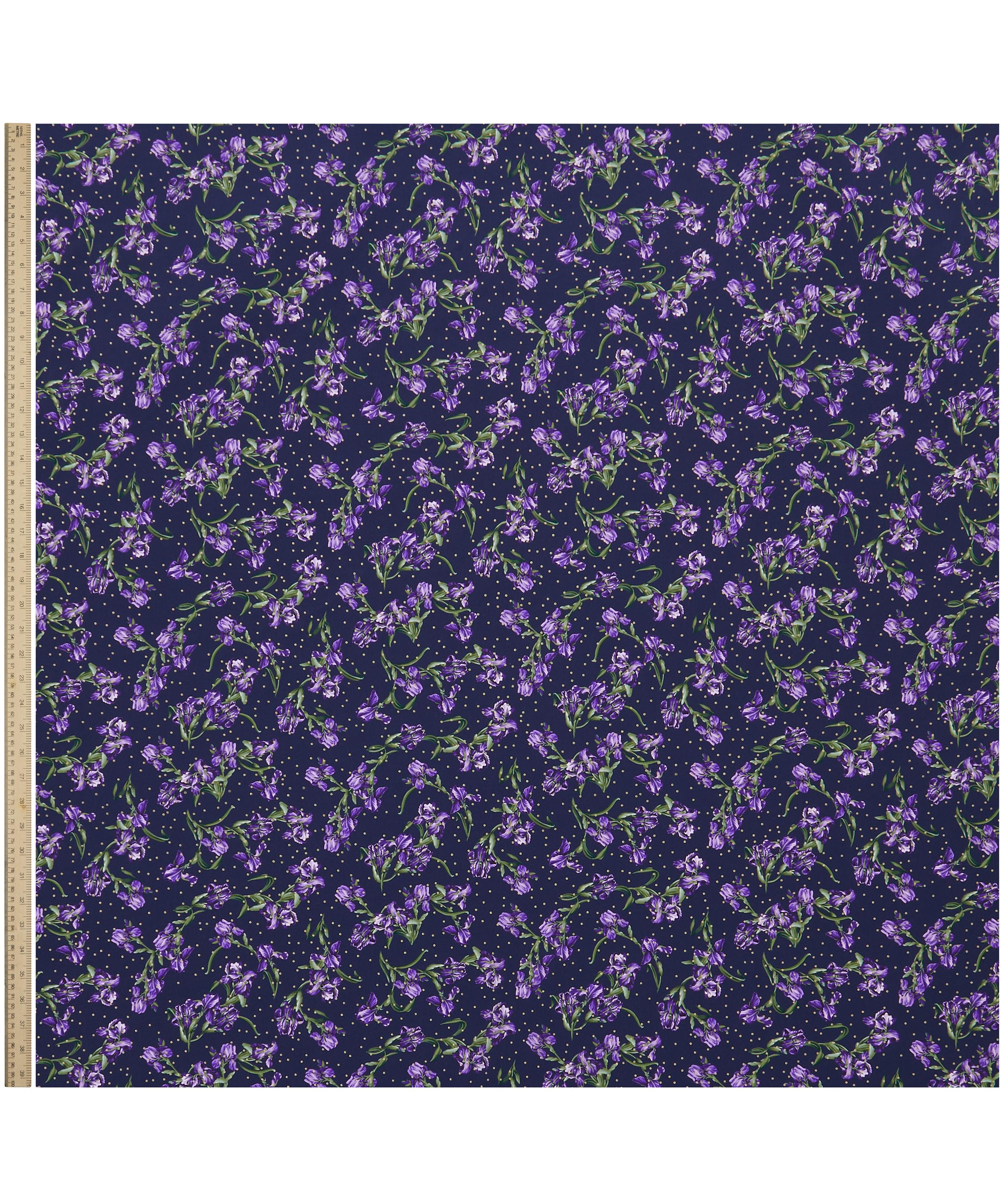 Liberty Fabrics - French Iris Spot Metallics Crepe de Chine image number 1