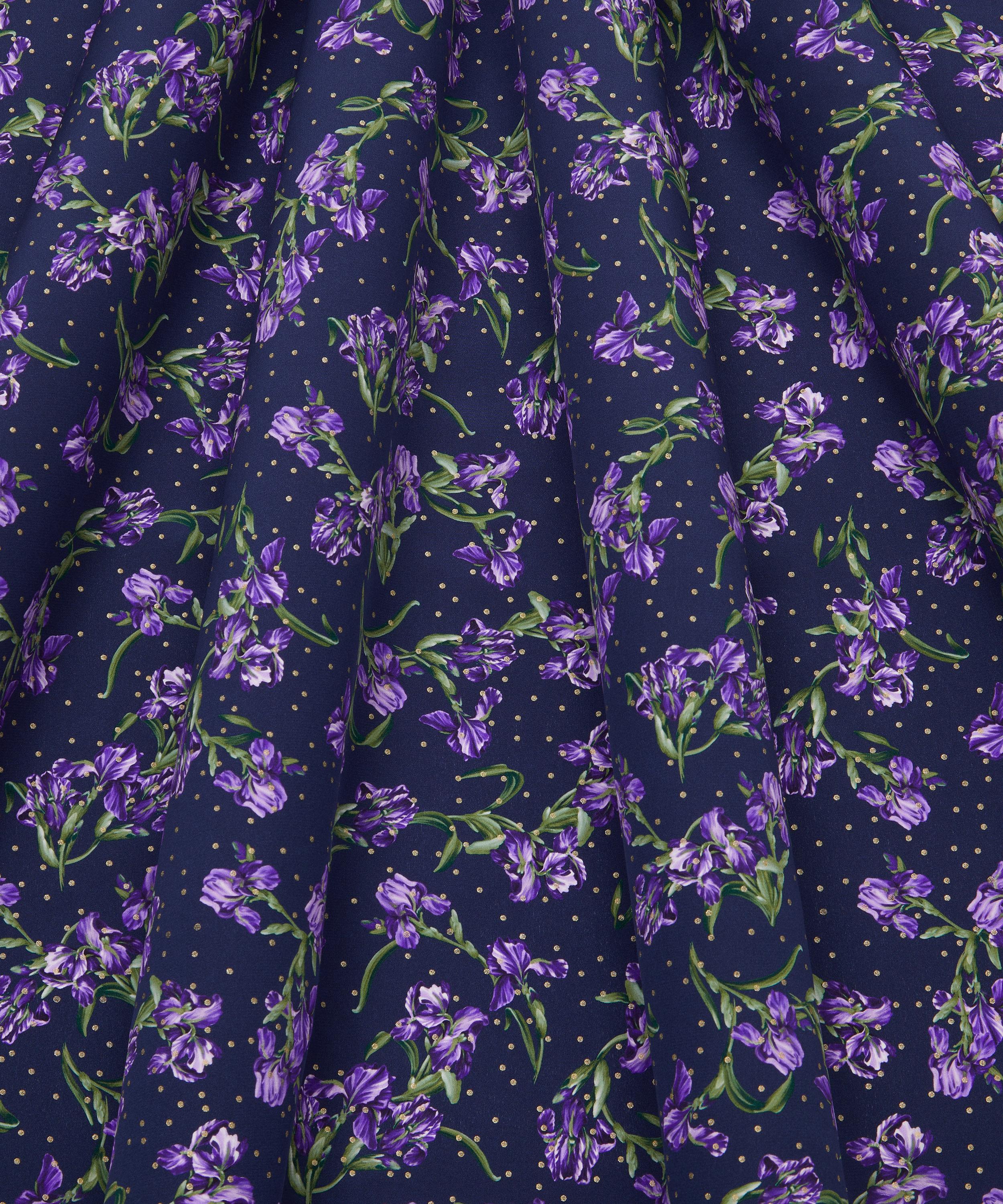Liberty Fabrics - French Iris Spot Metallics Crepe de Chine image number 2