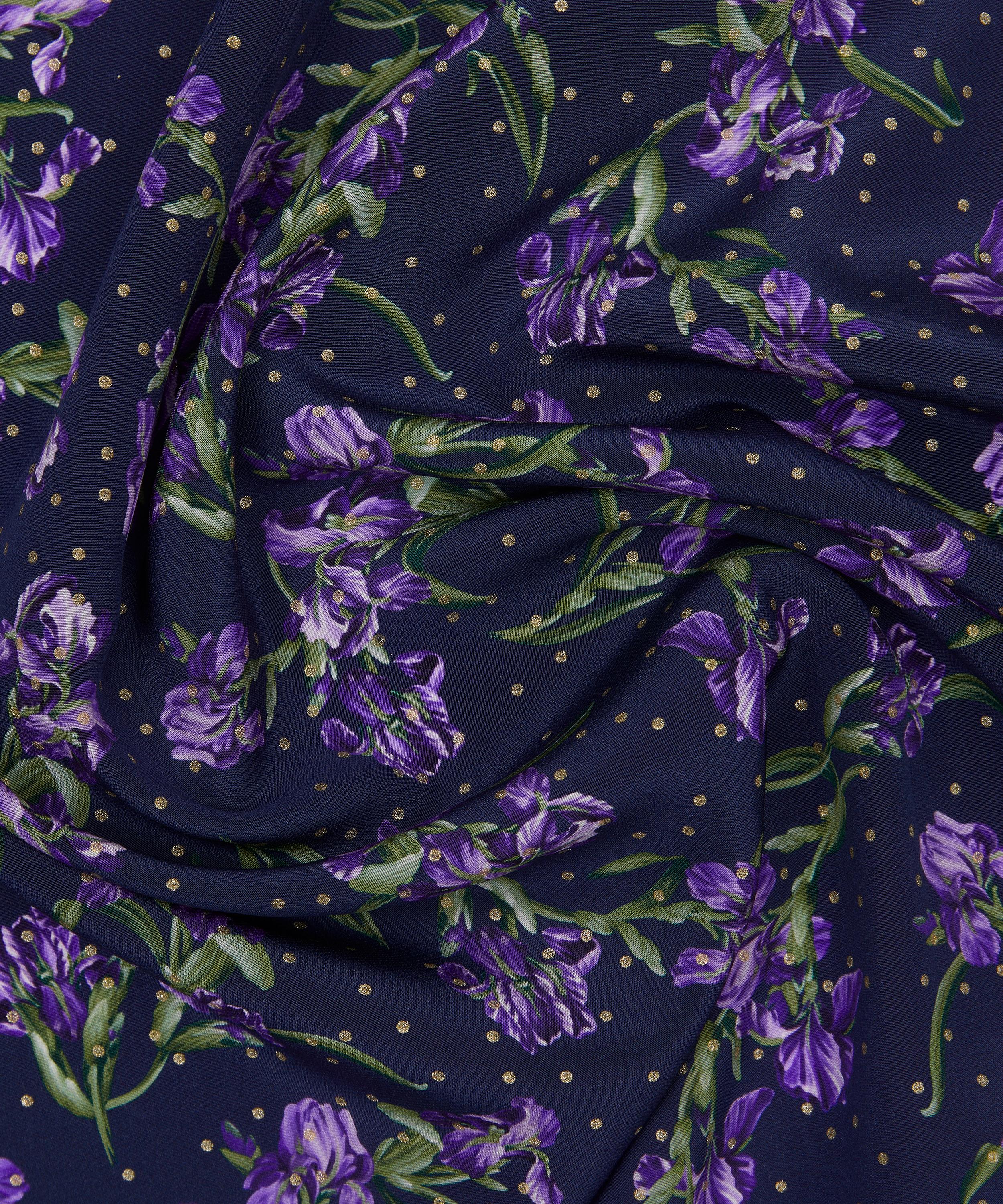 Liberty Fabrics - French Iris Spot Metallics Crepe de Chine image number 3
