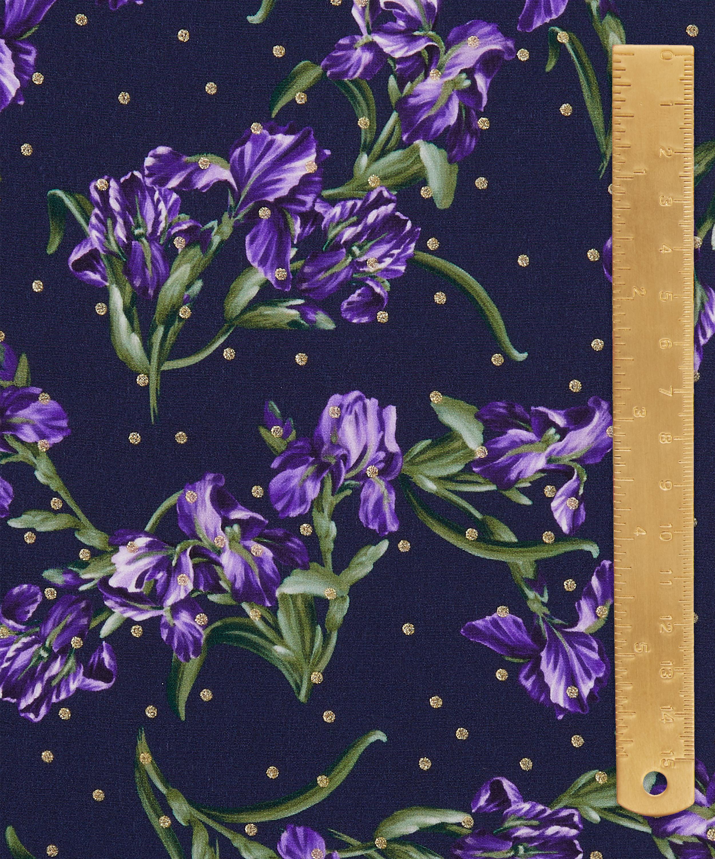Liberty Fabrics - French Iris Spot Metallics Crepe de Chine image number 4
