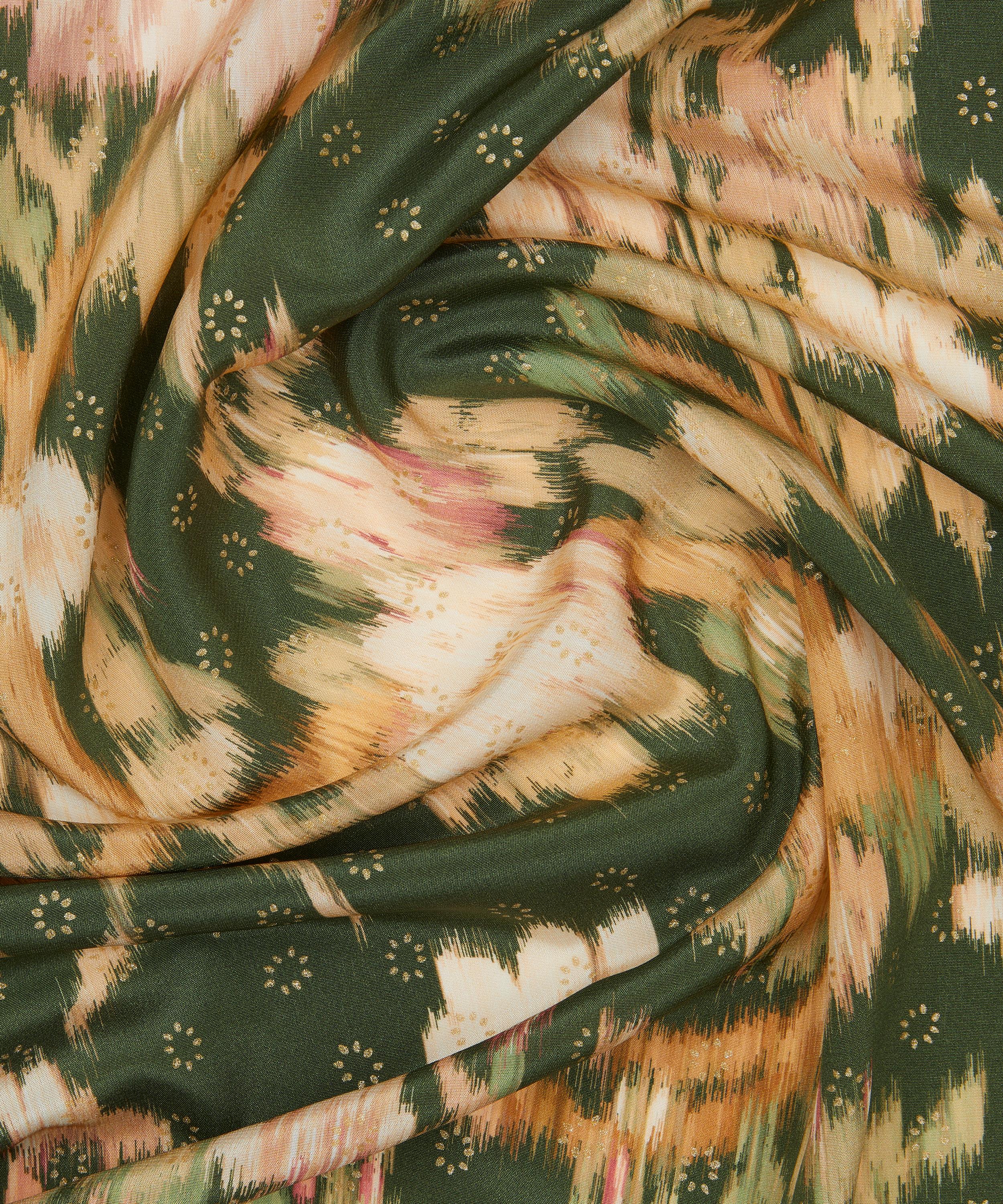 Liberty Fabrics - Ikat Garden Sun Metallics Crepe de Chine image number 3