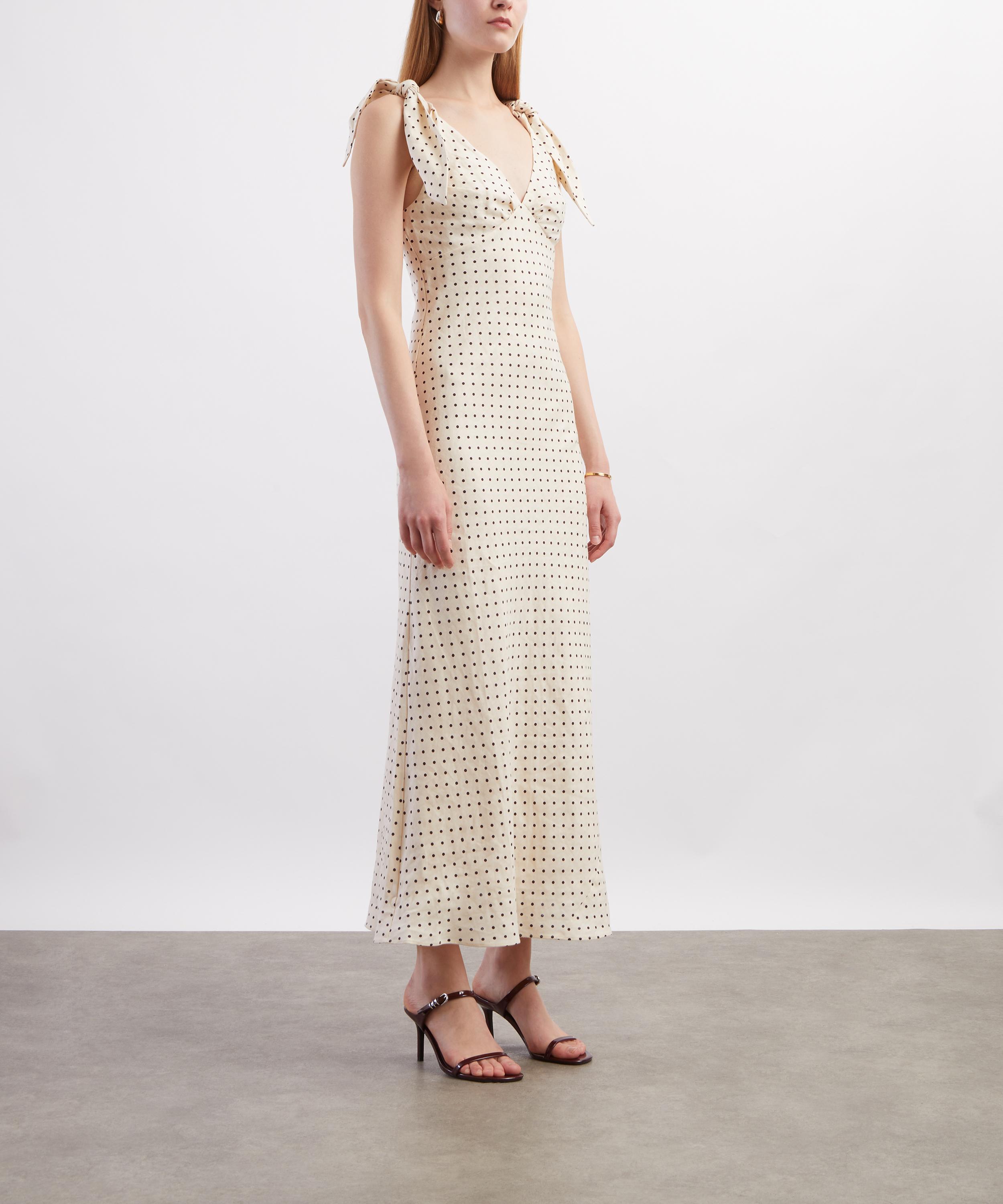 FAITHFULL - Solana Polka-Dot Midi Dress image number 2