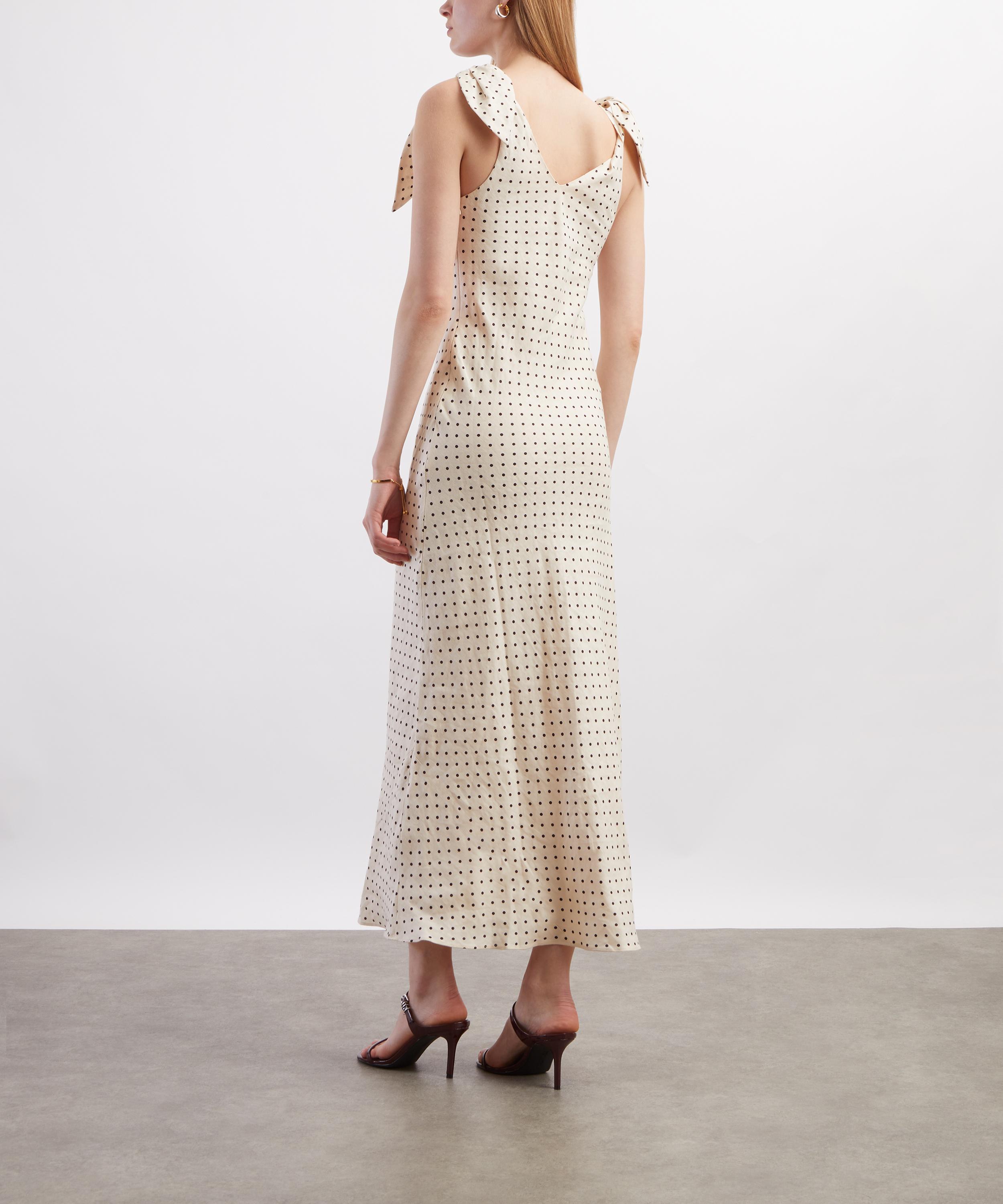 FAITHFULL - Solana Polka-Dot Midi Dress image number 3