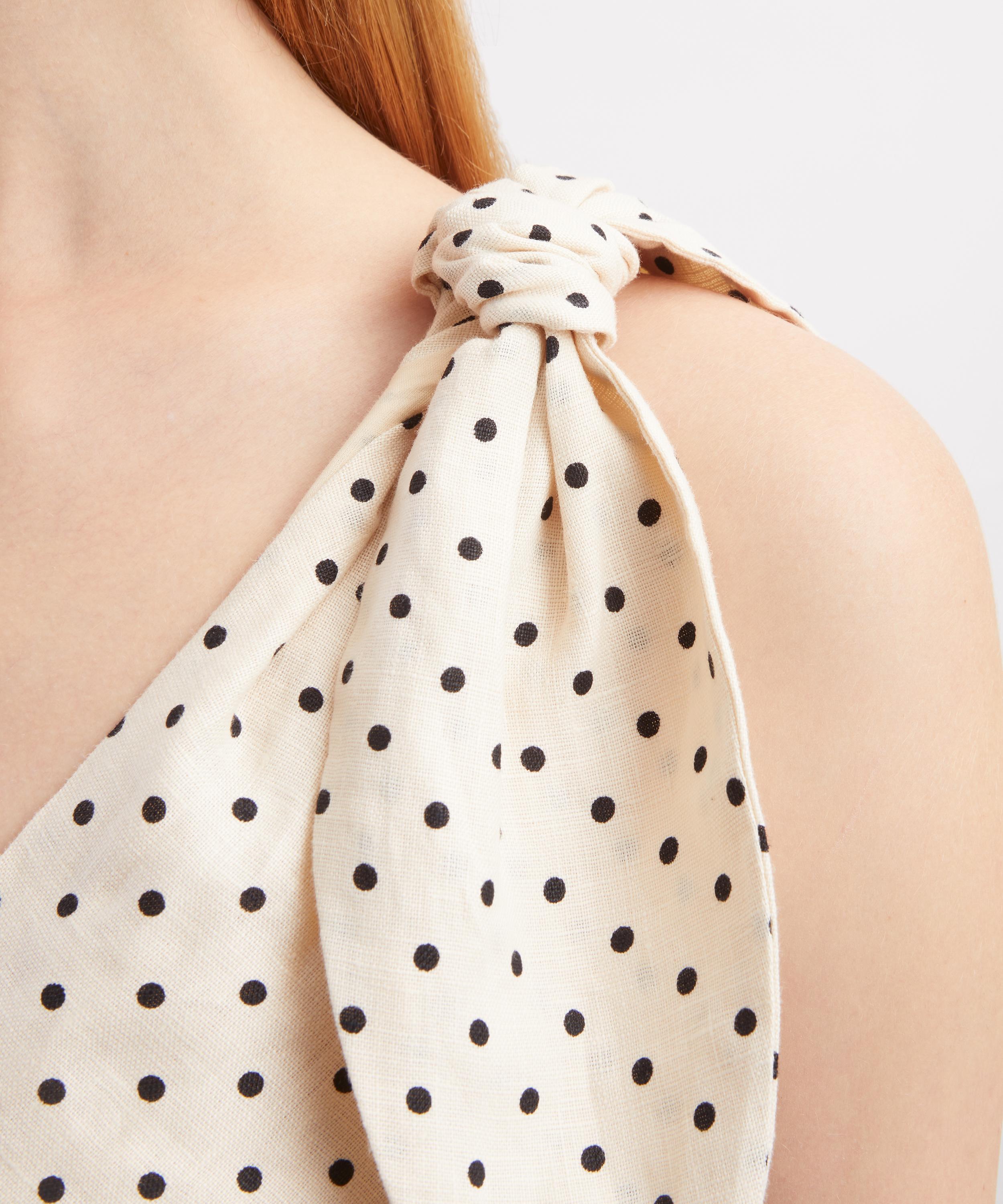 FAITHFULL - Solana Polka-Dot Midi Dress image number 4
