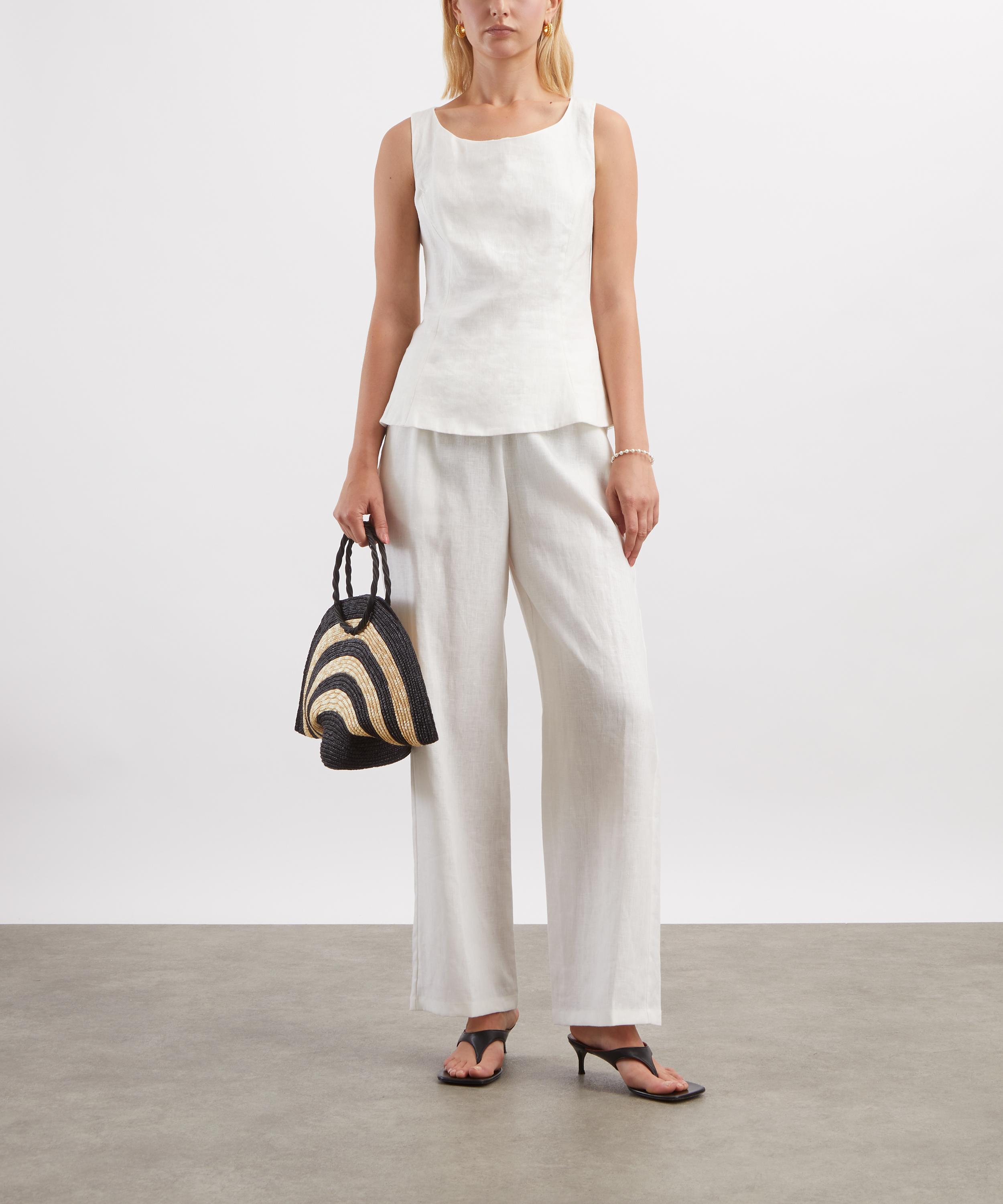 FAITHFULL - Iria White Linen Top image number 1