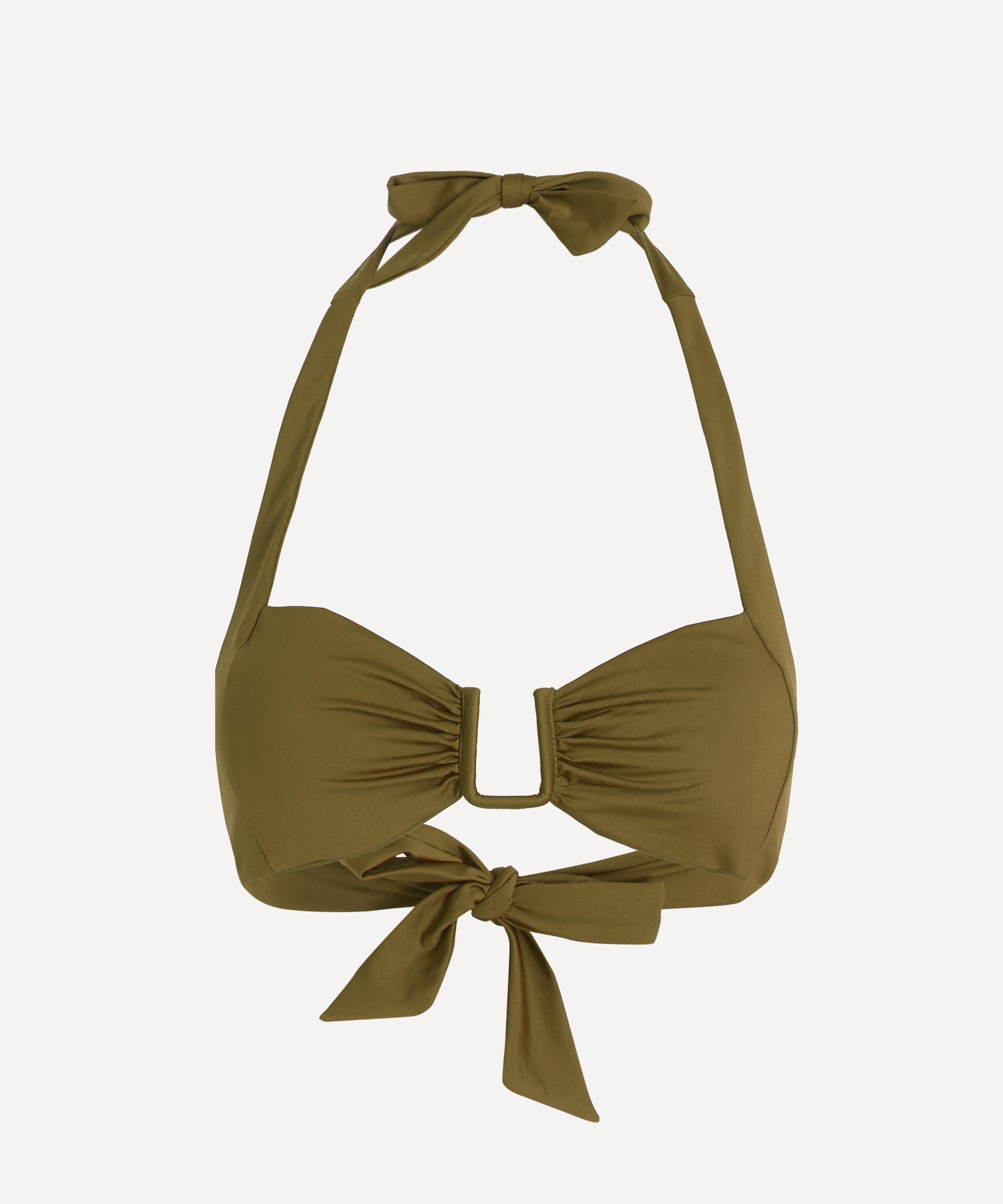 Away That Day - Corfu Juniper Green Bikini Top image number 0