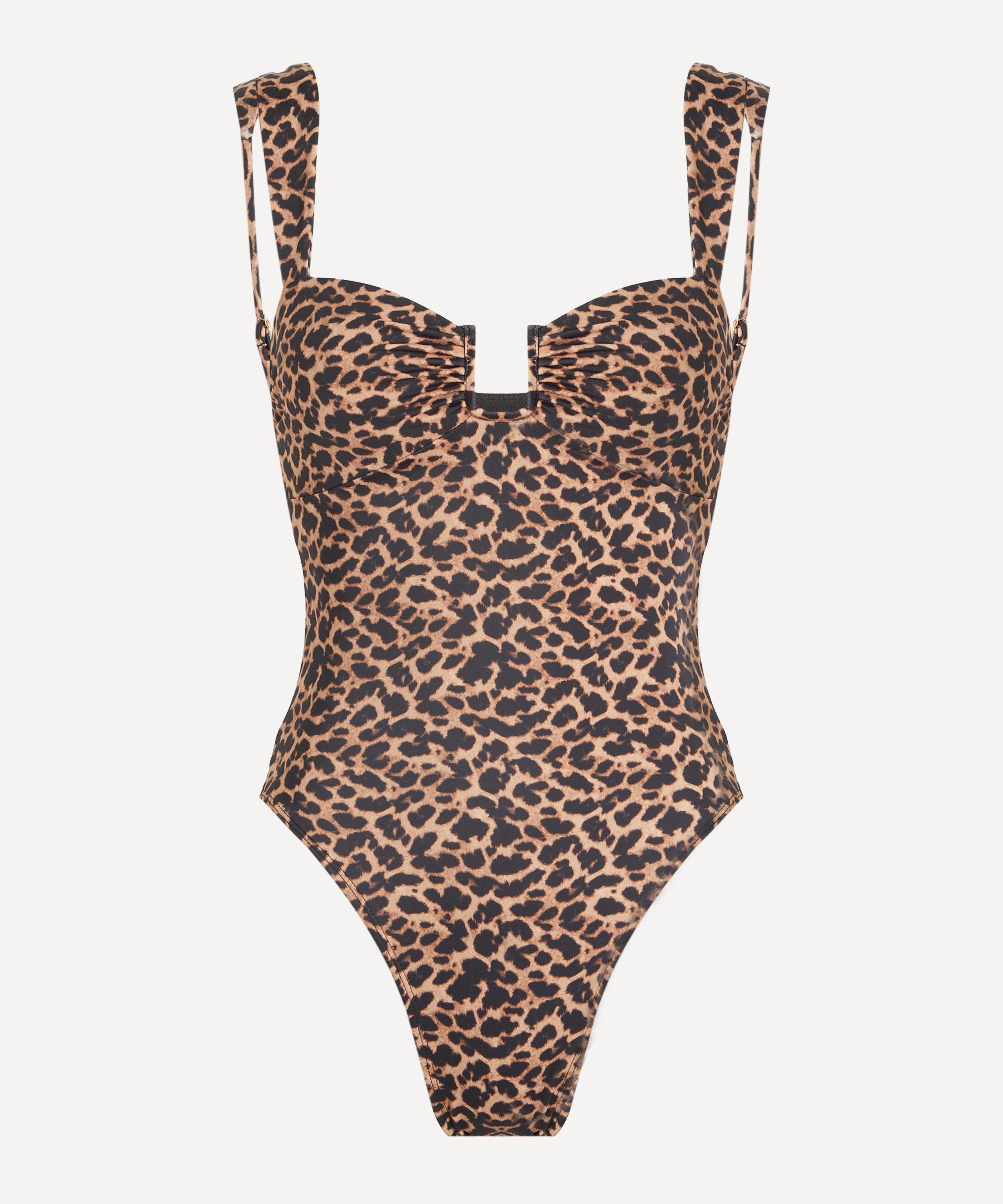 Away That Day - Cannes Leopard Print Swimsuit