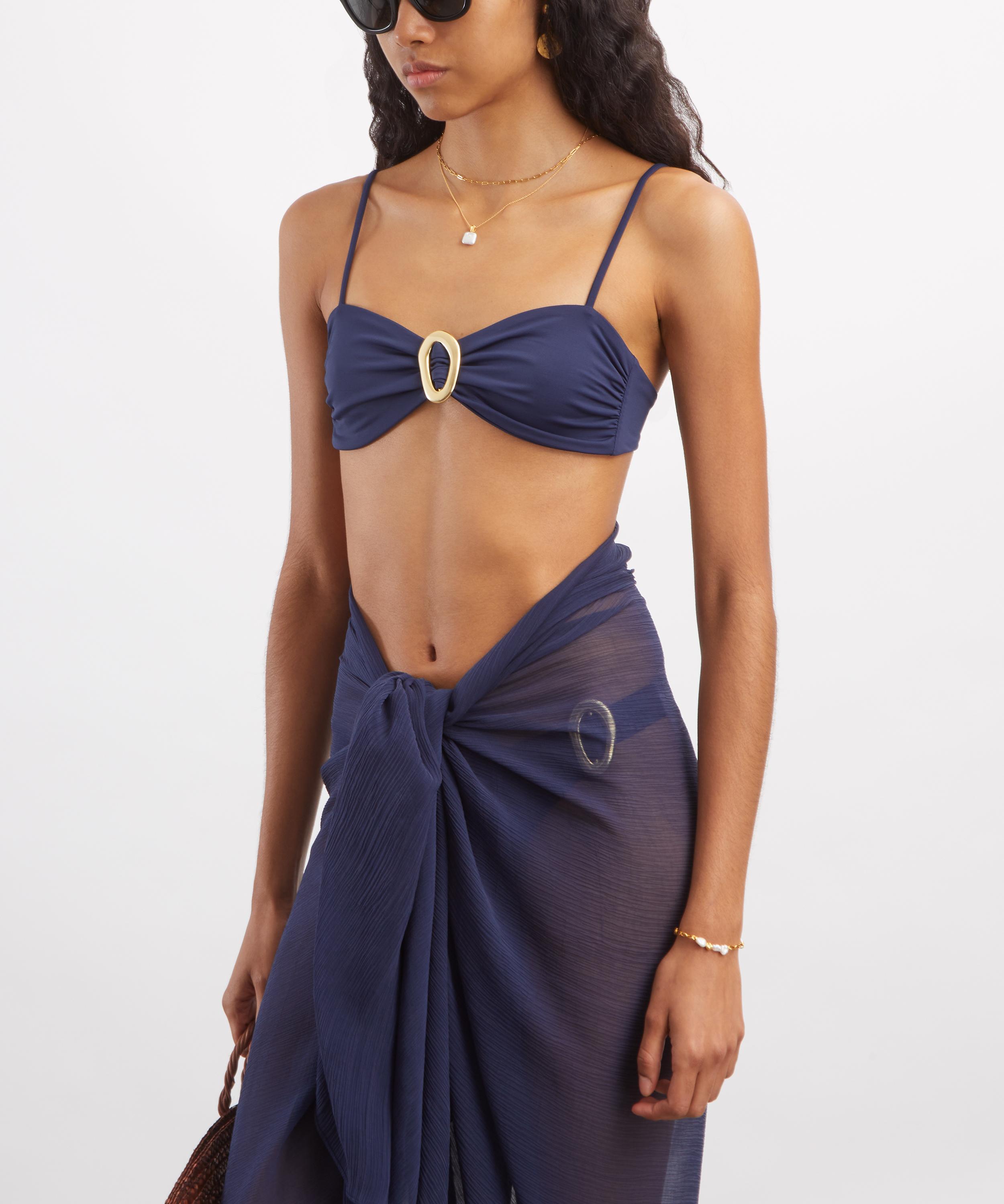 Away That Day - Cabo Verdi French Navy Bikini Top image number 1