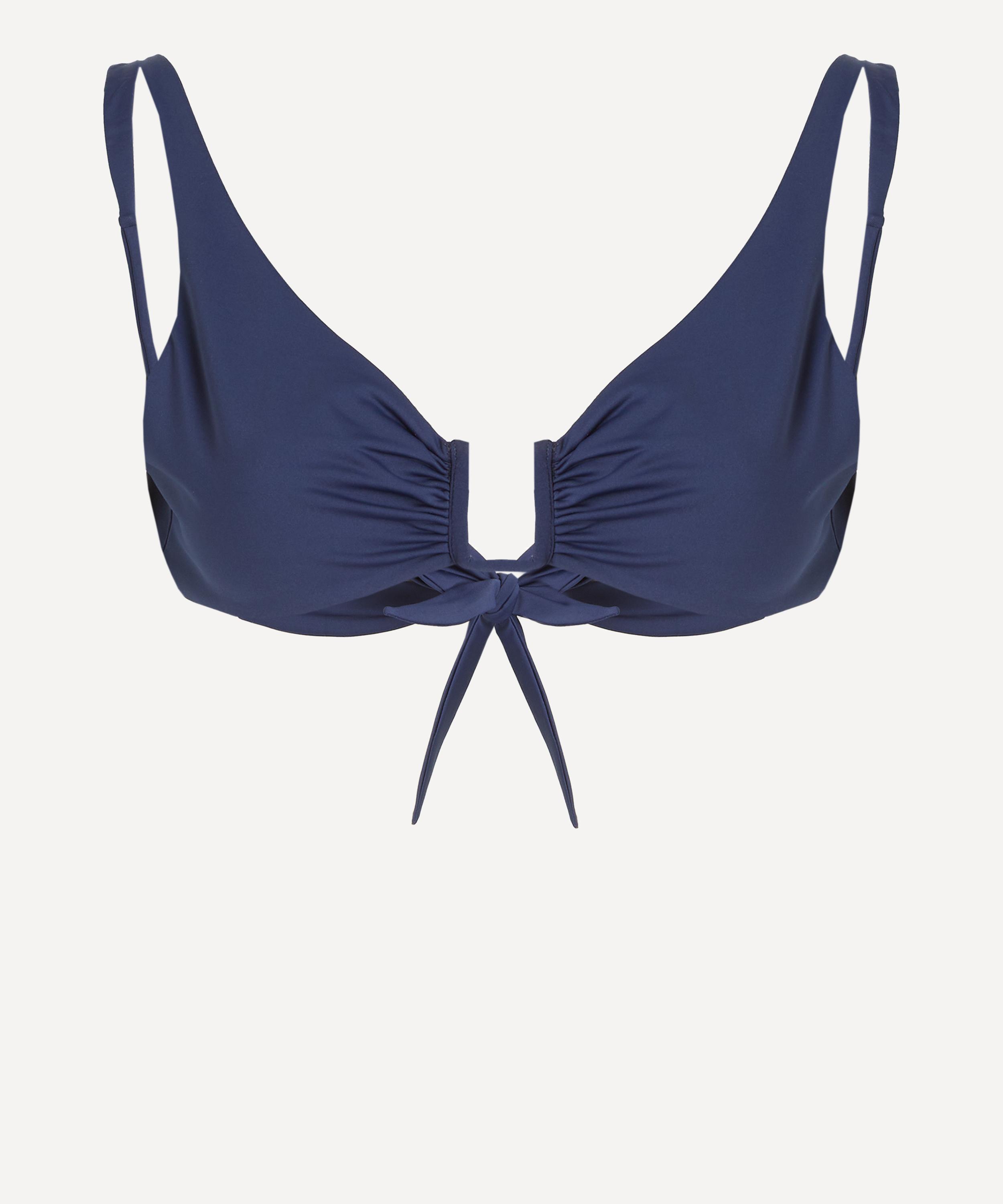 Away That Day - Palma French Navy Bikini Top