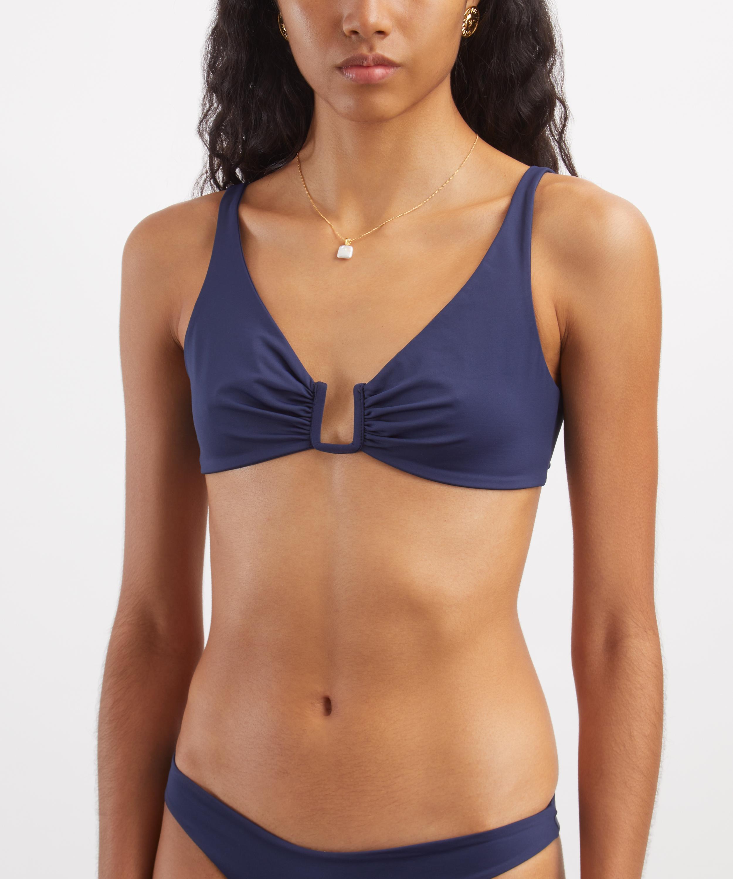Away That Day - Palma French Navy Bikini Top image number 2