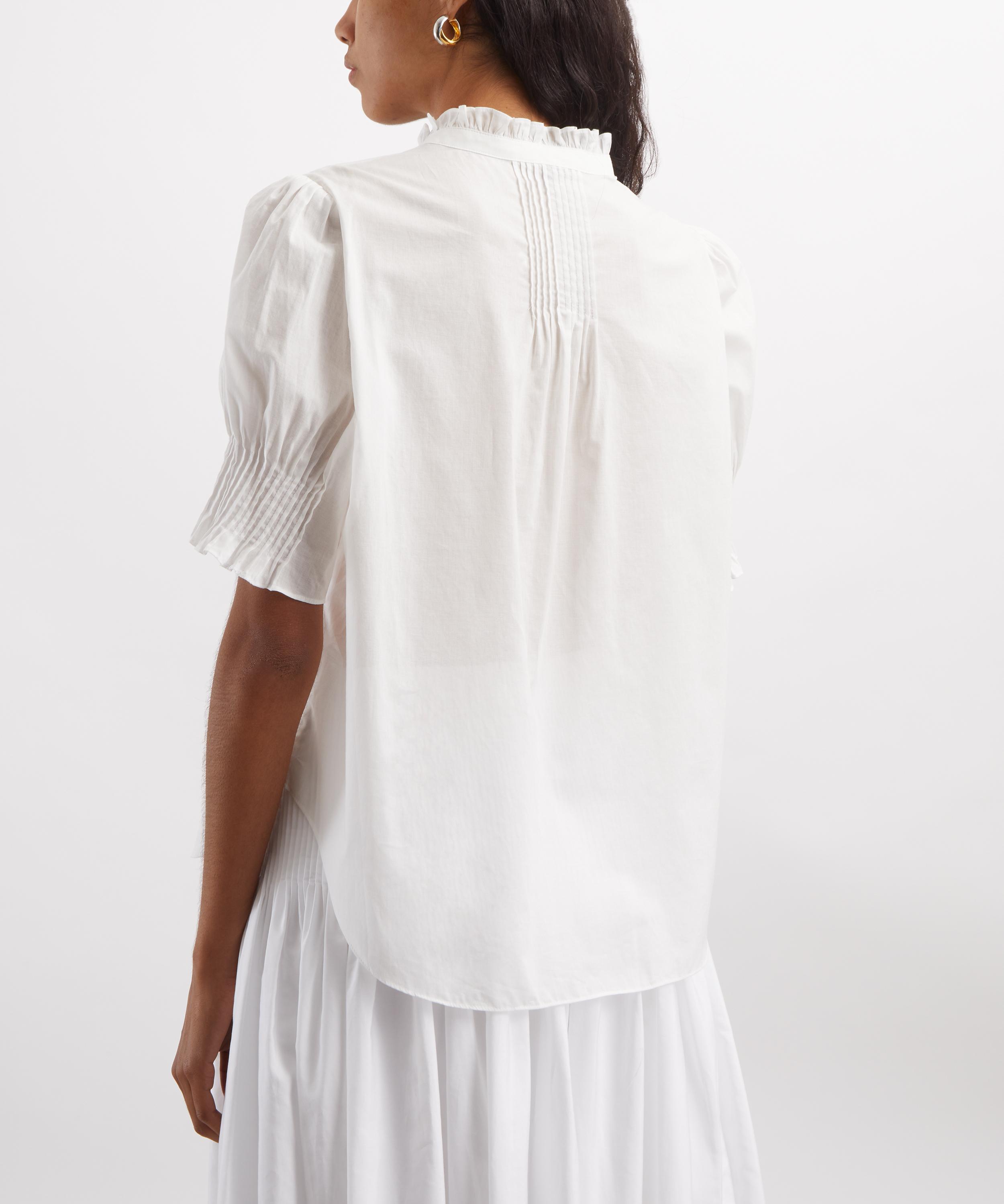 Rag & Bone - Dakota Short Puff-Sleeve Cotton Shirt image number 3
